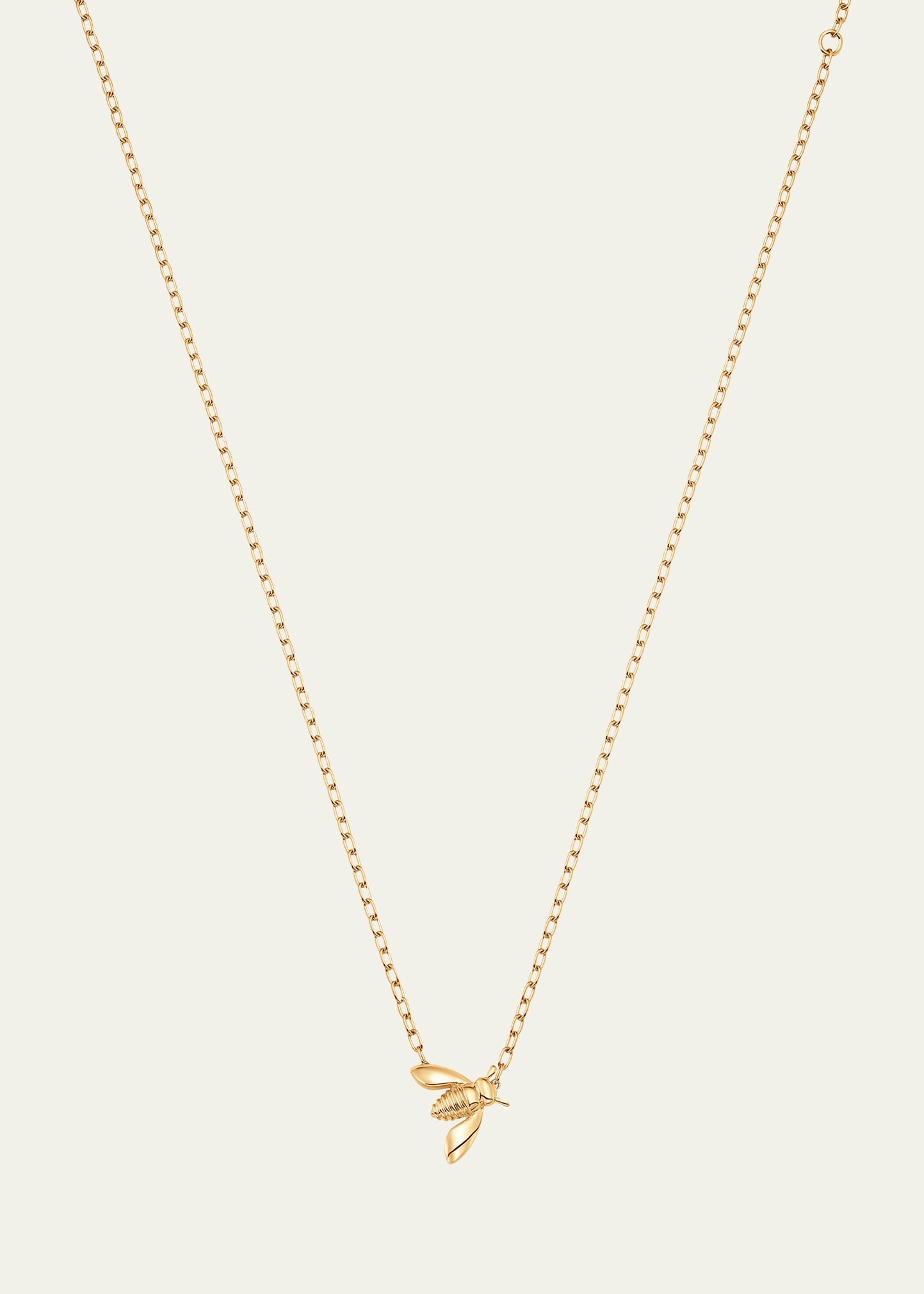 18K Yellow Gold Queen Bee Extra Petite Pendant Necklace, 16"L