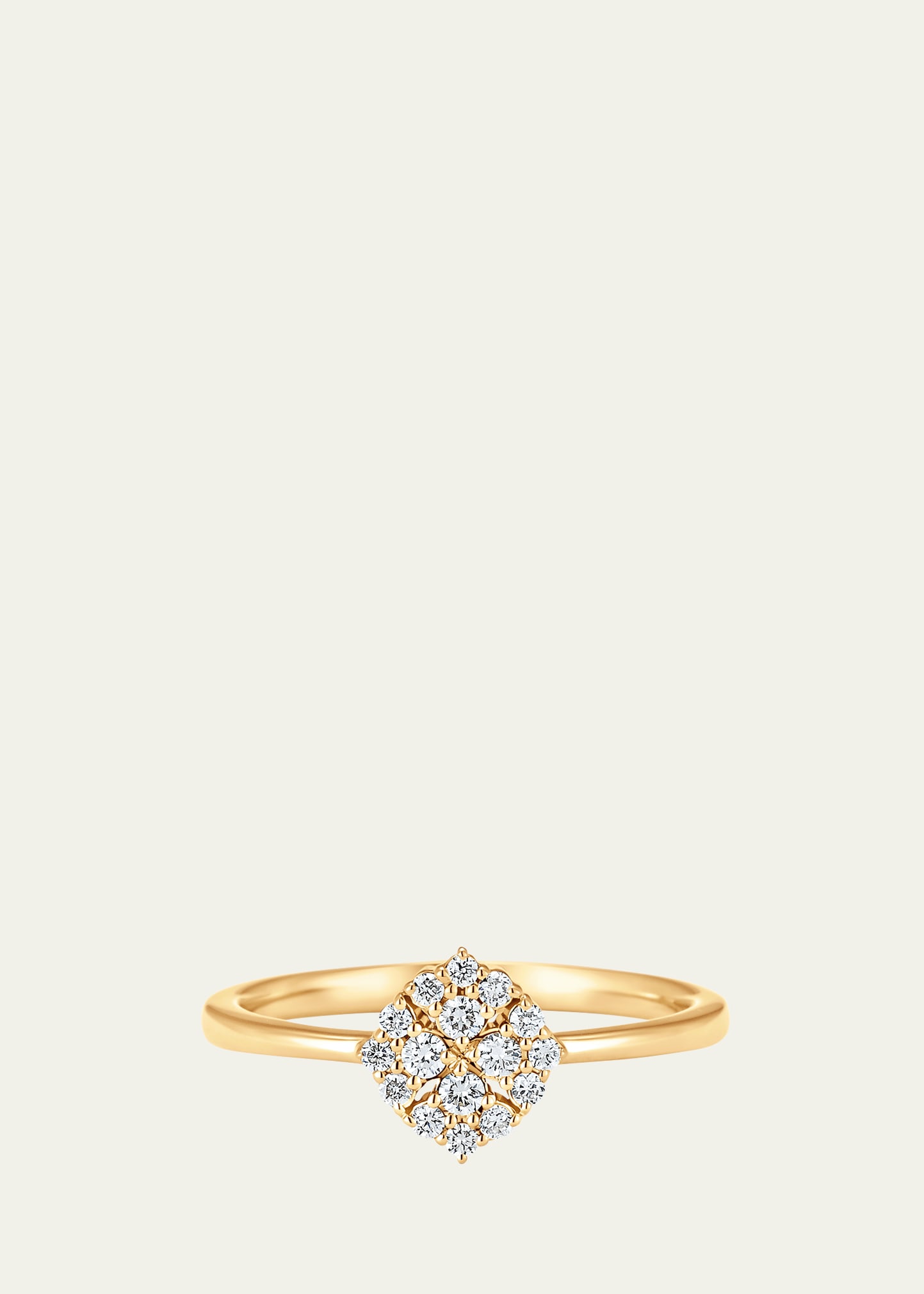 18K Yellow Gold Flora Diamond Ring