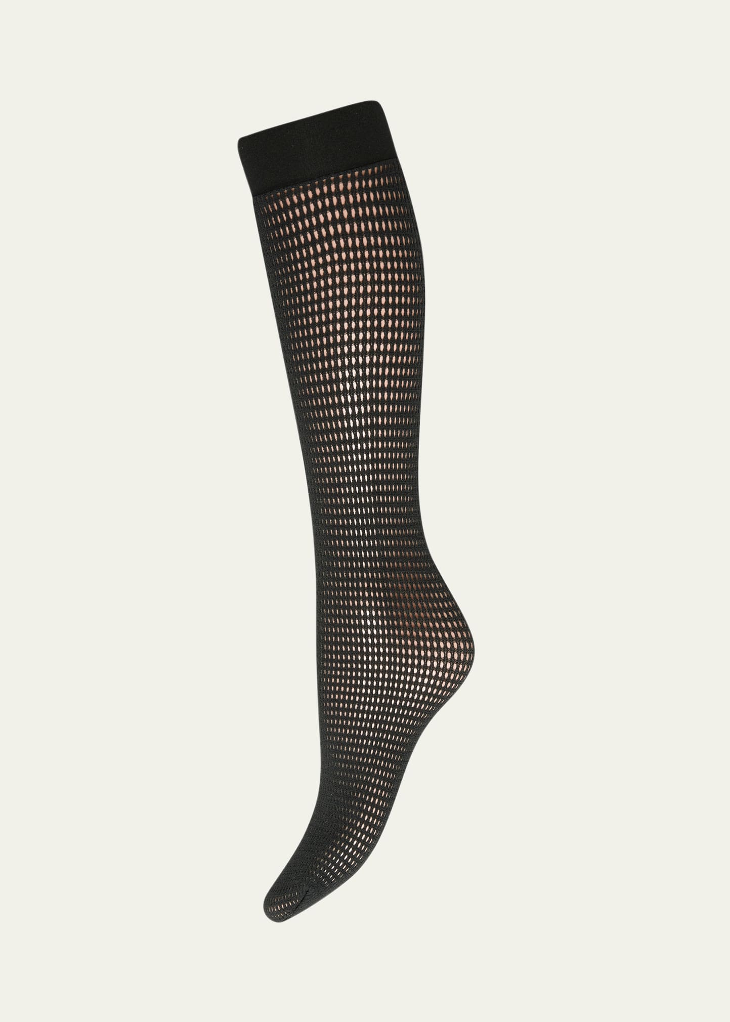 Wolford Grid Net Knee-high Socks In Black