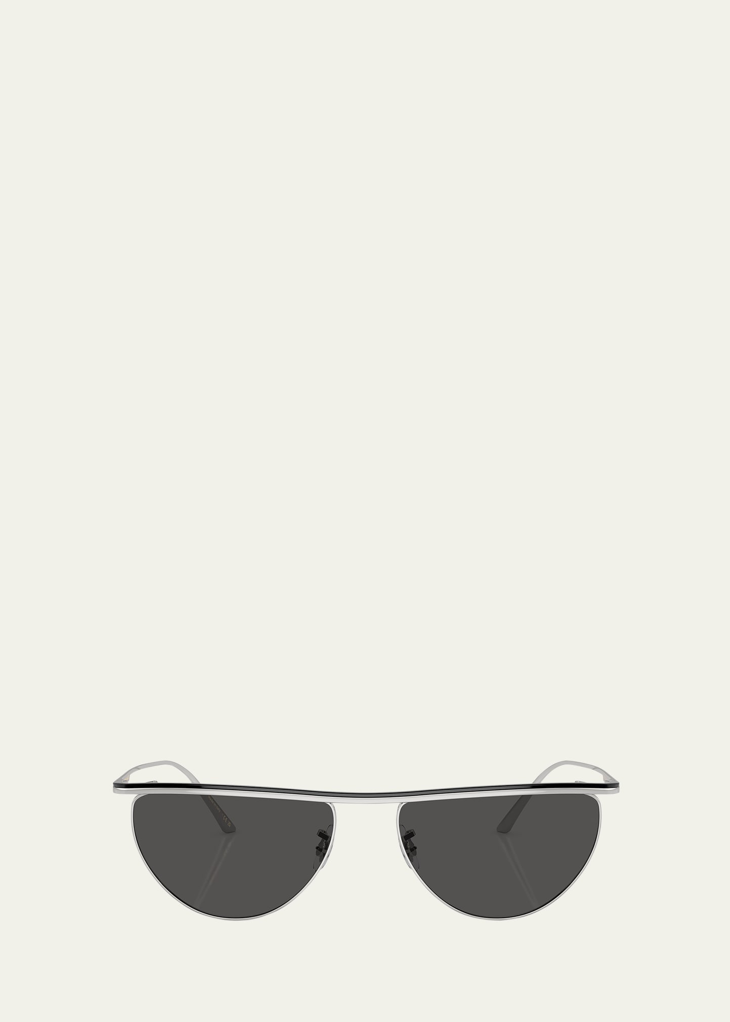 Sleek Metal Windsor Rim Sunglasses