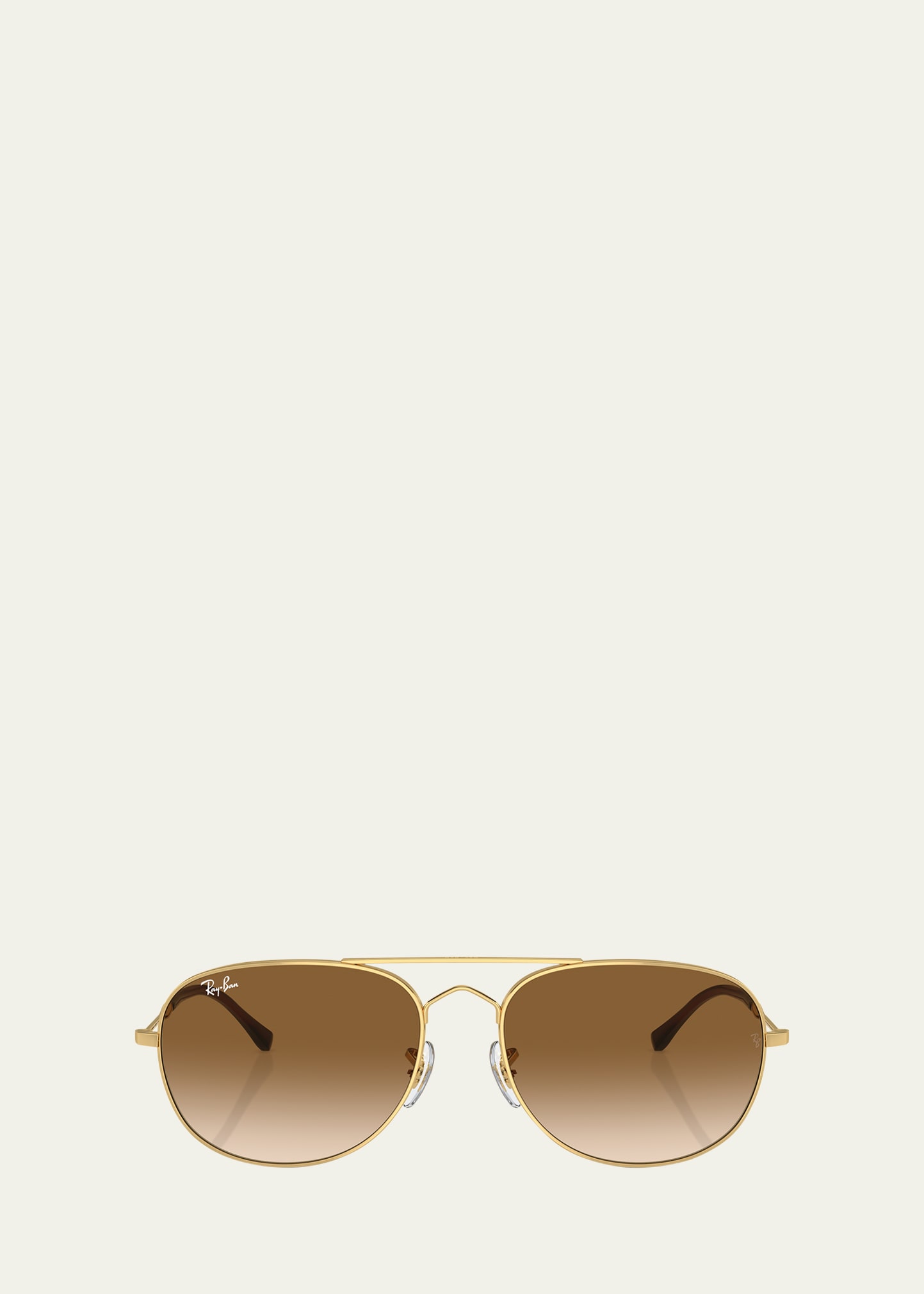 Shop Ray Ban Gradient Metal Aviator Sunglasses, 57mm In Gold Flash