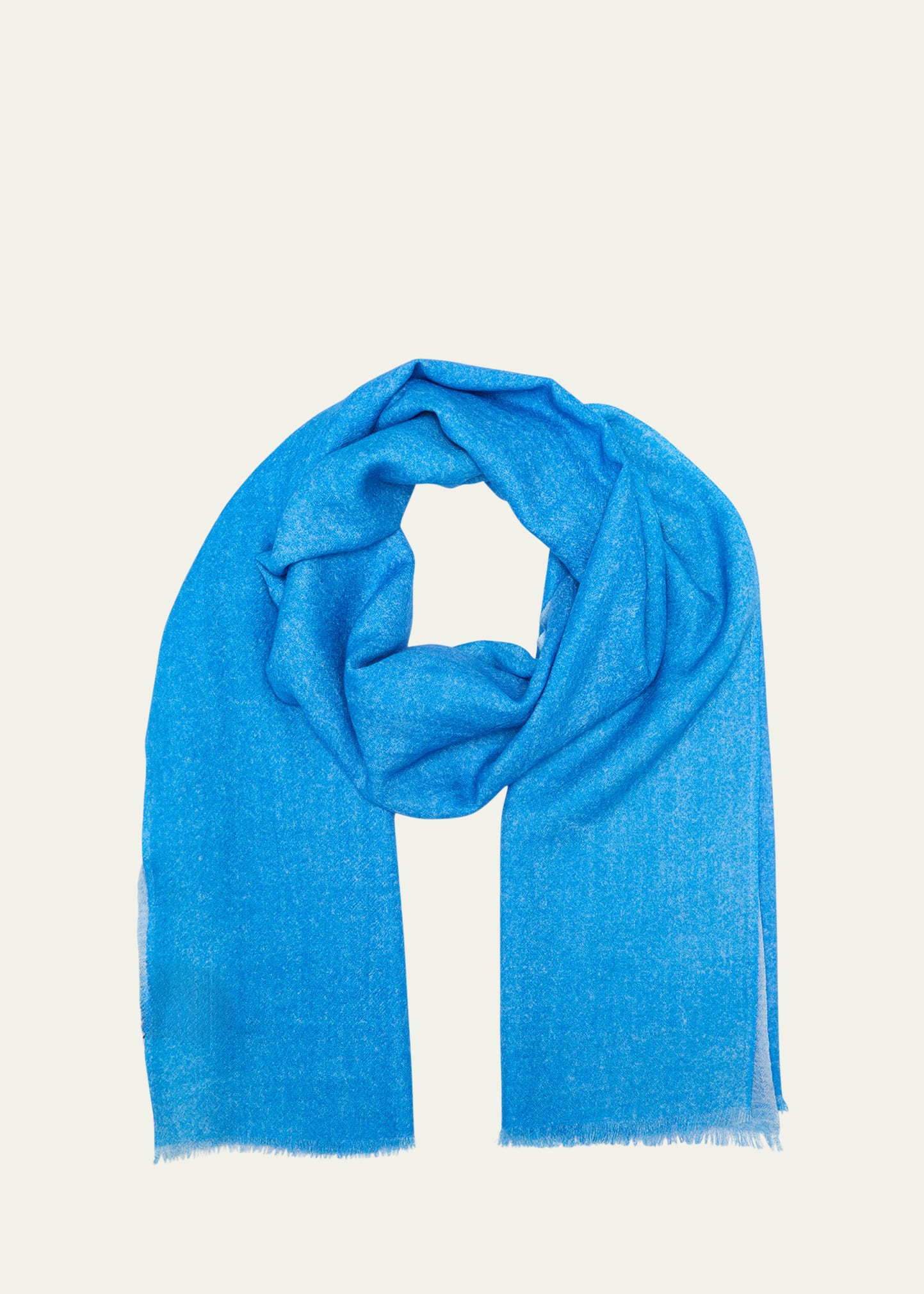Shop Cesare Attolini Men's Cashmere-silk Scarf In A21-blue