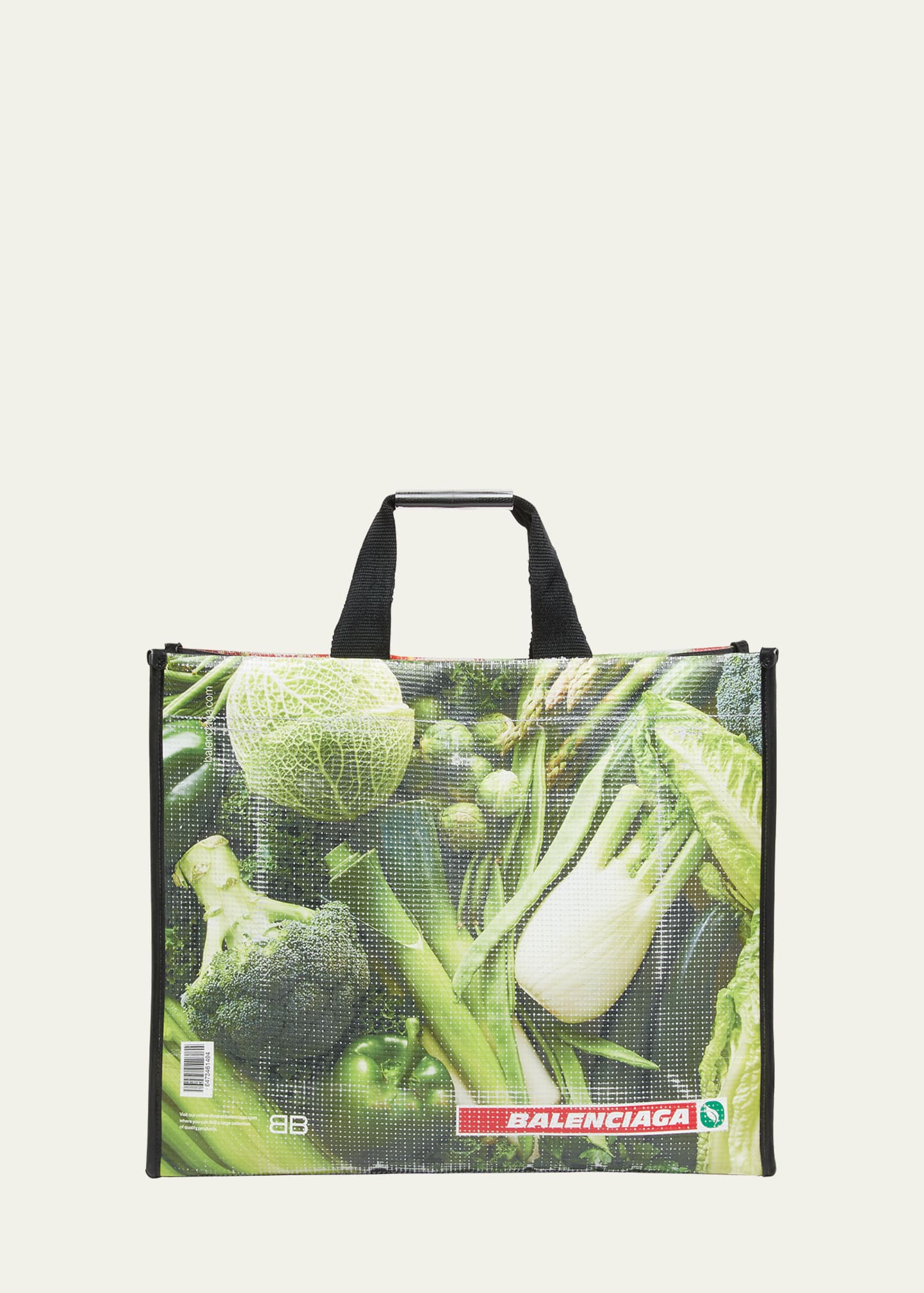 Balenciaga Men's Antwerp Medium Tote Bag In Strawberry/veggie