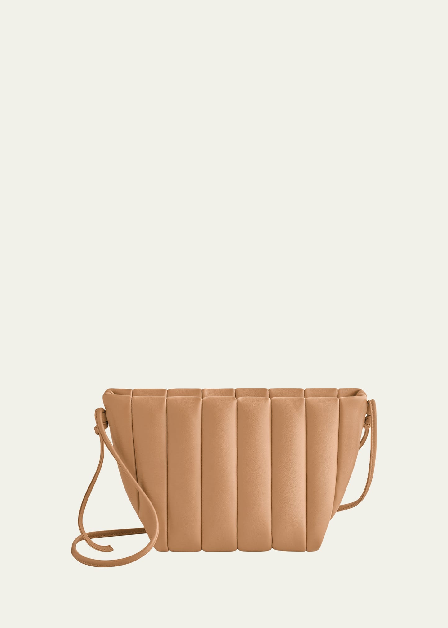 Shop Maeden Boulevard Padded Leather Crossbody Bag In Canyon