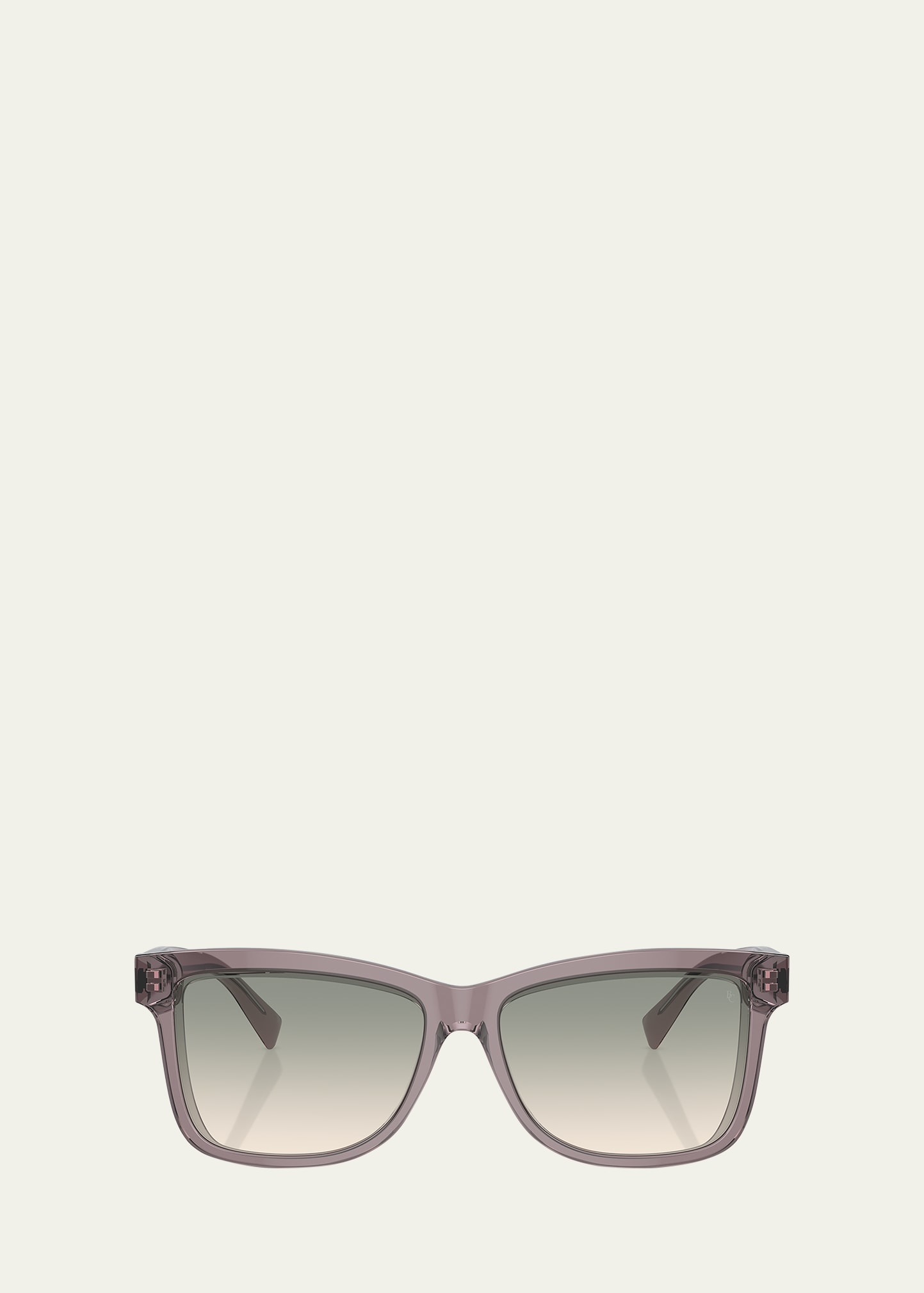 Brunello Cucinelli Logo Acetate Butterfly Sunglasses In Dark Green