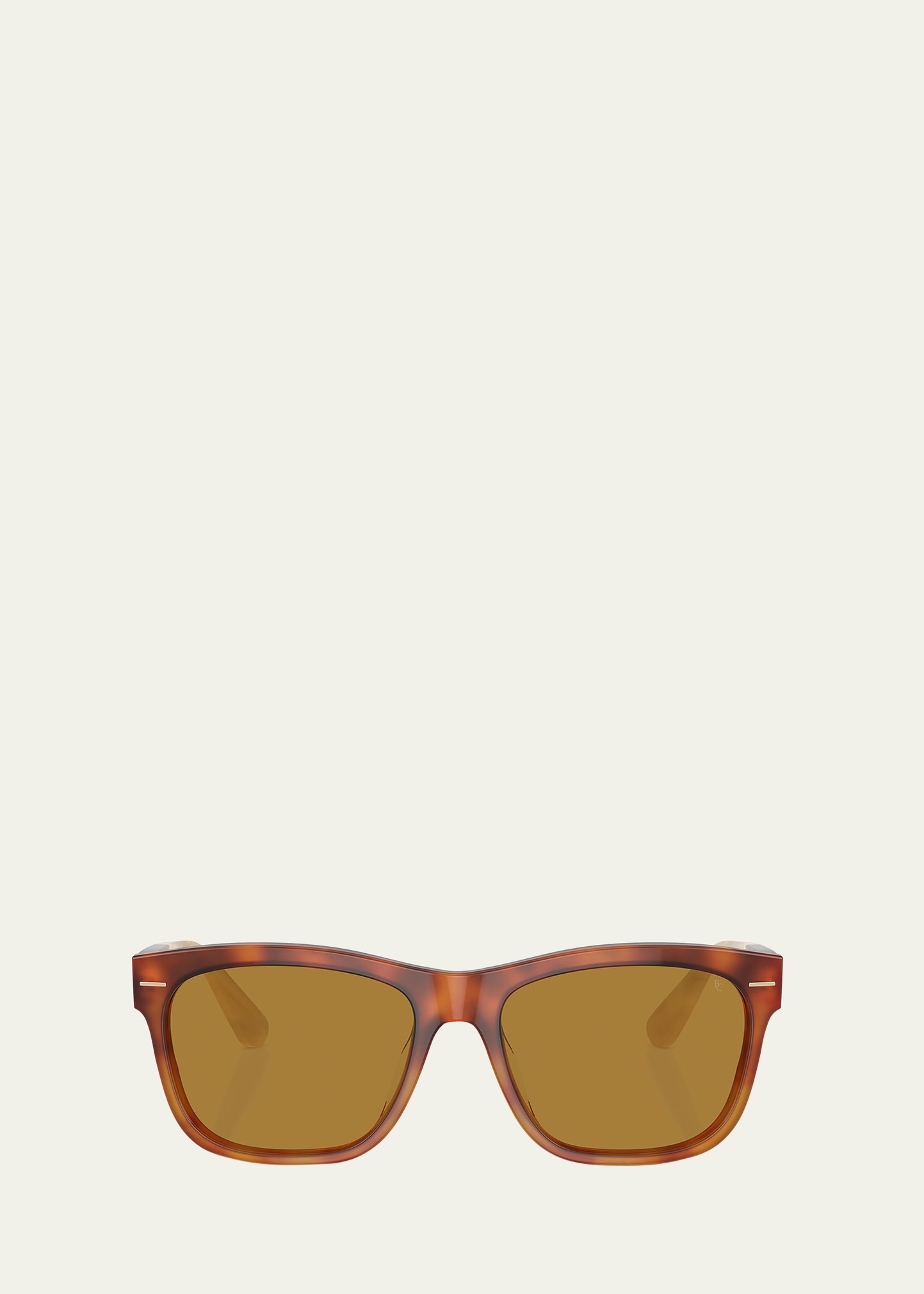 Brunello Cucinelli Two-tone Acetate Square Sunglasses In Havana