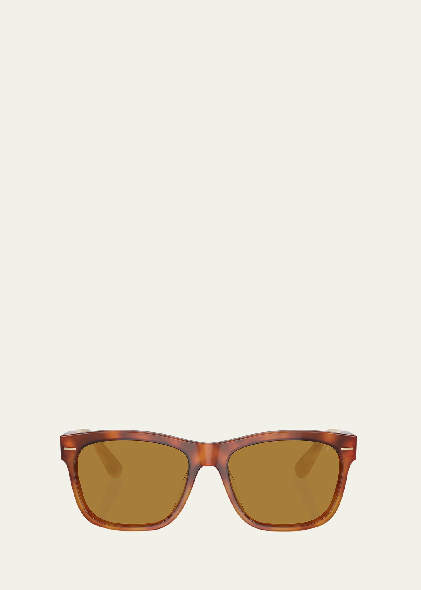 Shop Brunello Cucinelli Two-tone Acetate Square Sunglasses In Havana