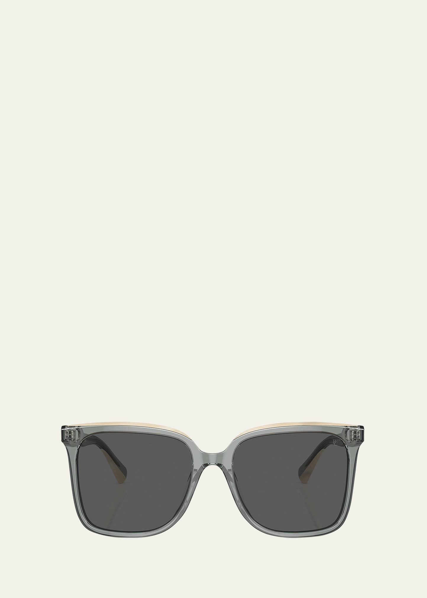 Brunello Cucinelli Sleek Acetate Square Sunglasses In Grey
