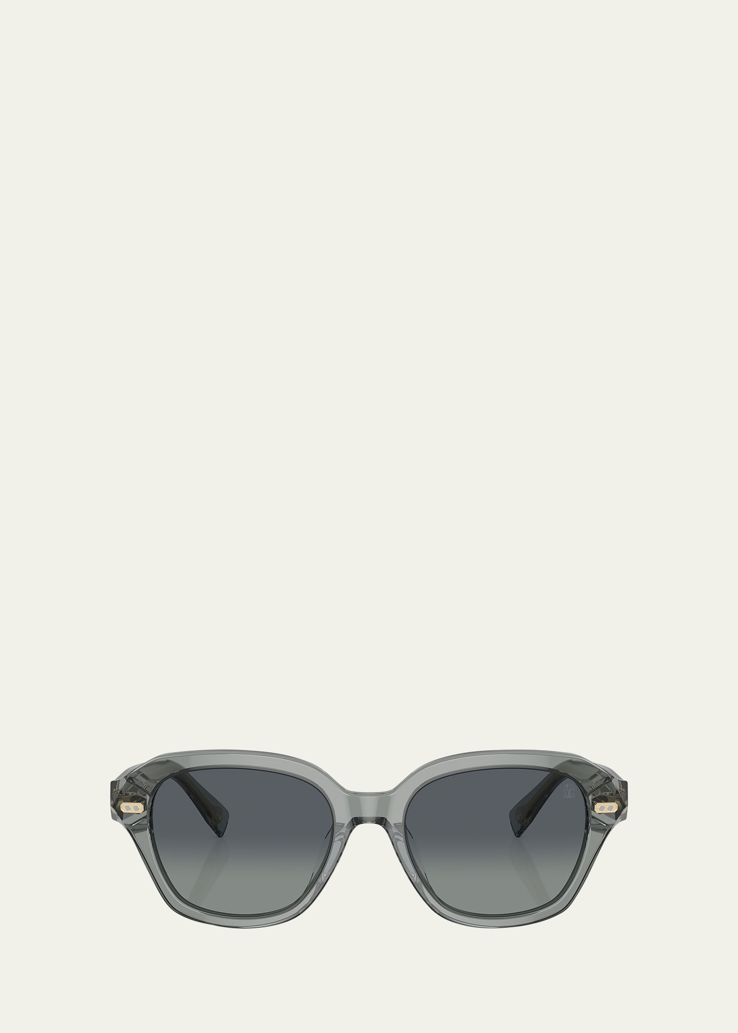 Shop Brunello Cucinelli Gradient Acetate Square Sunglasses In Grey