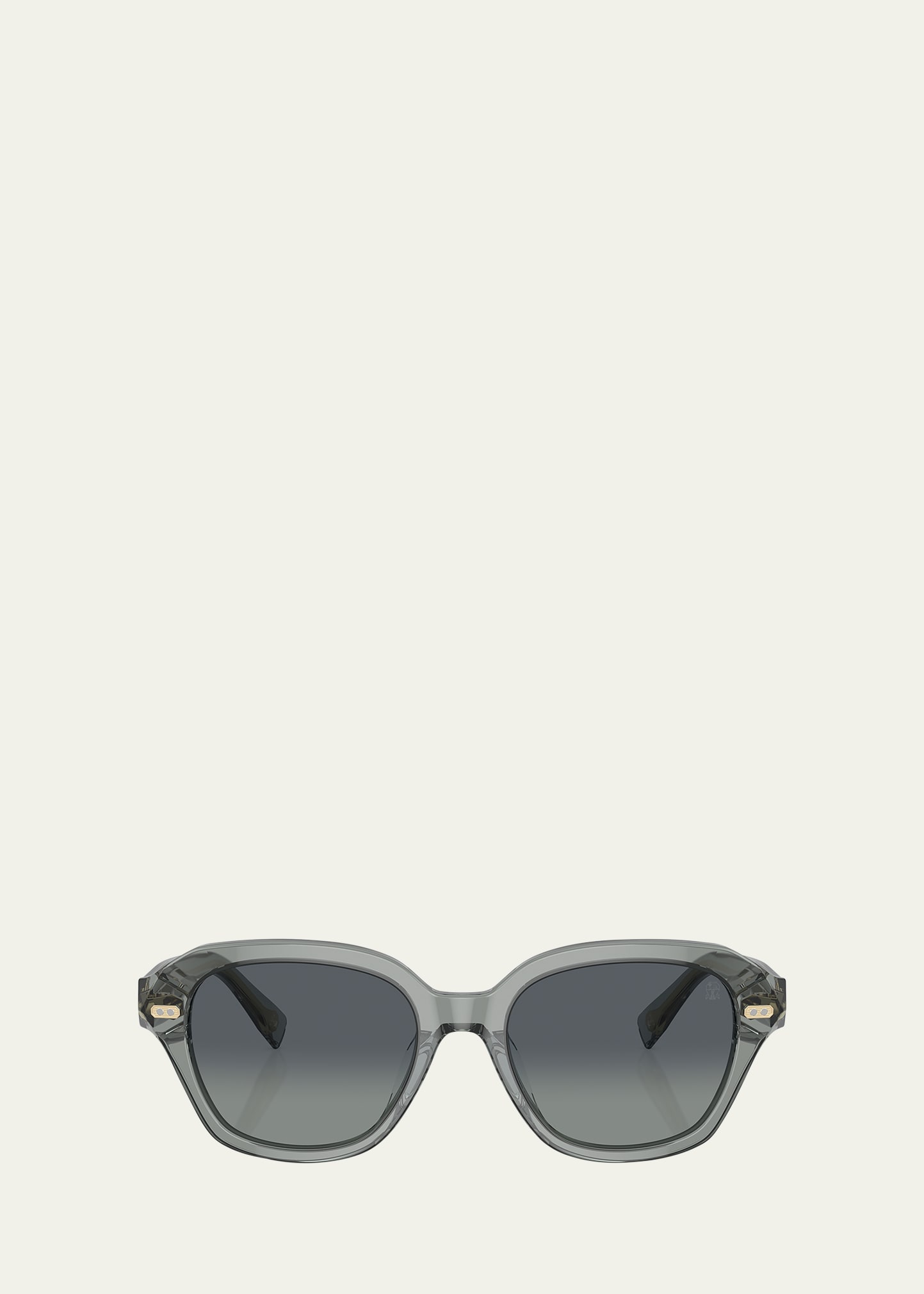 Brunello Cucinelli Gradient Acetate Square Sunglasses In Grey
