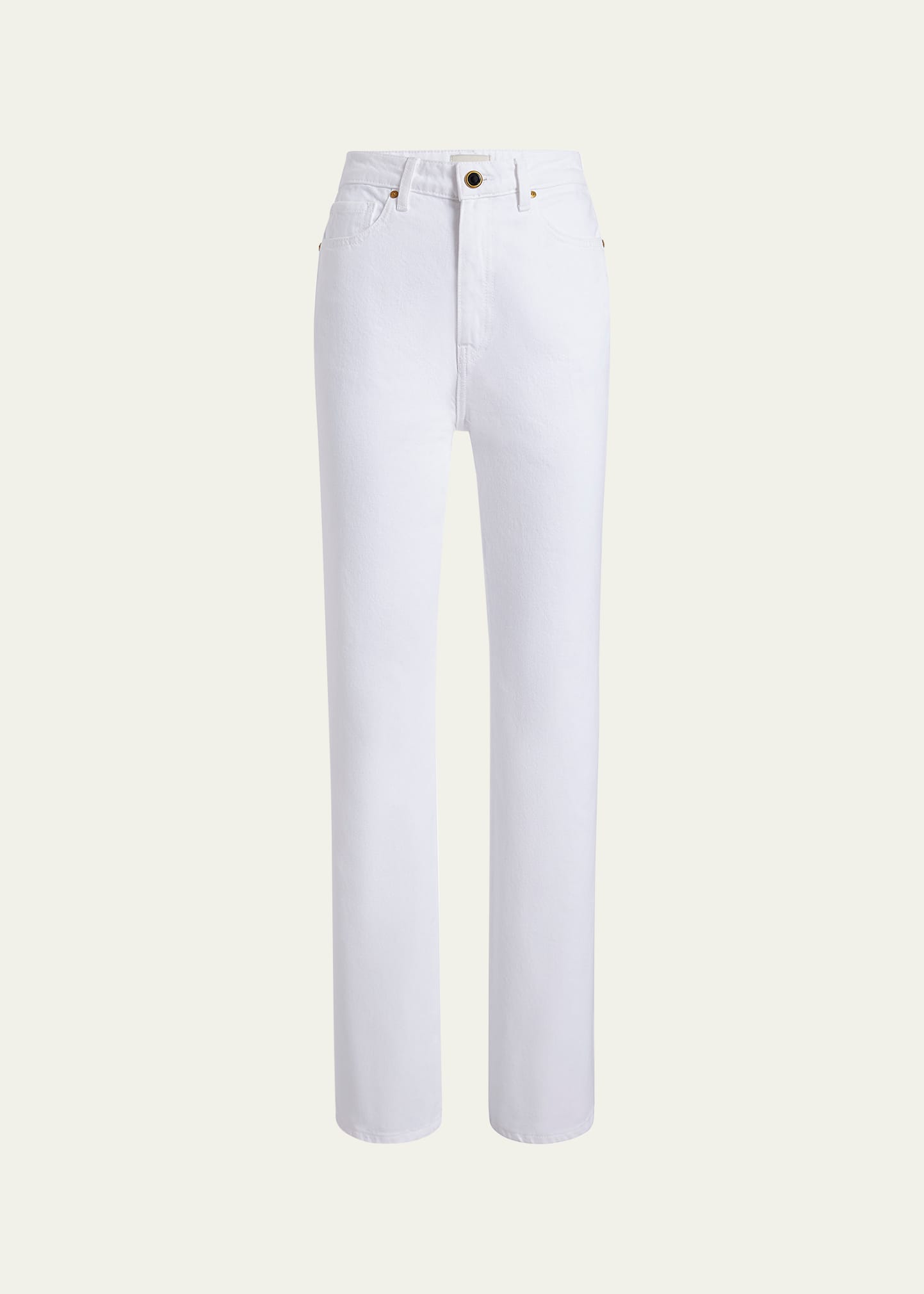 Khaite Shalbi High-rise Straight-leg Ankle Jeans In White