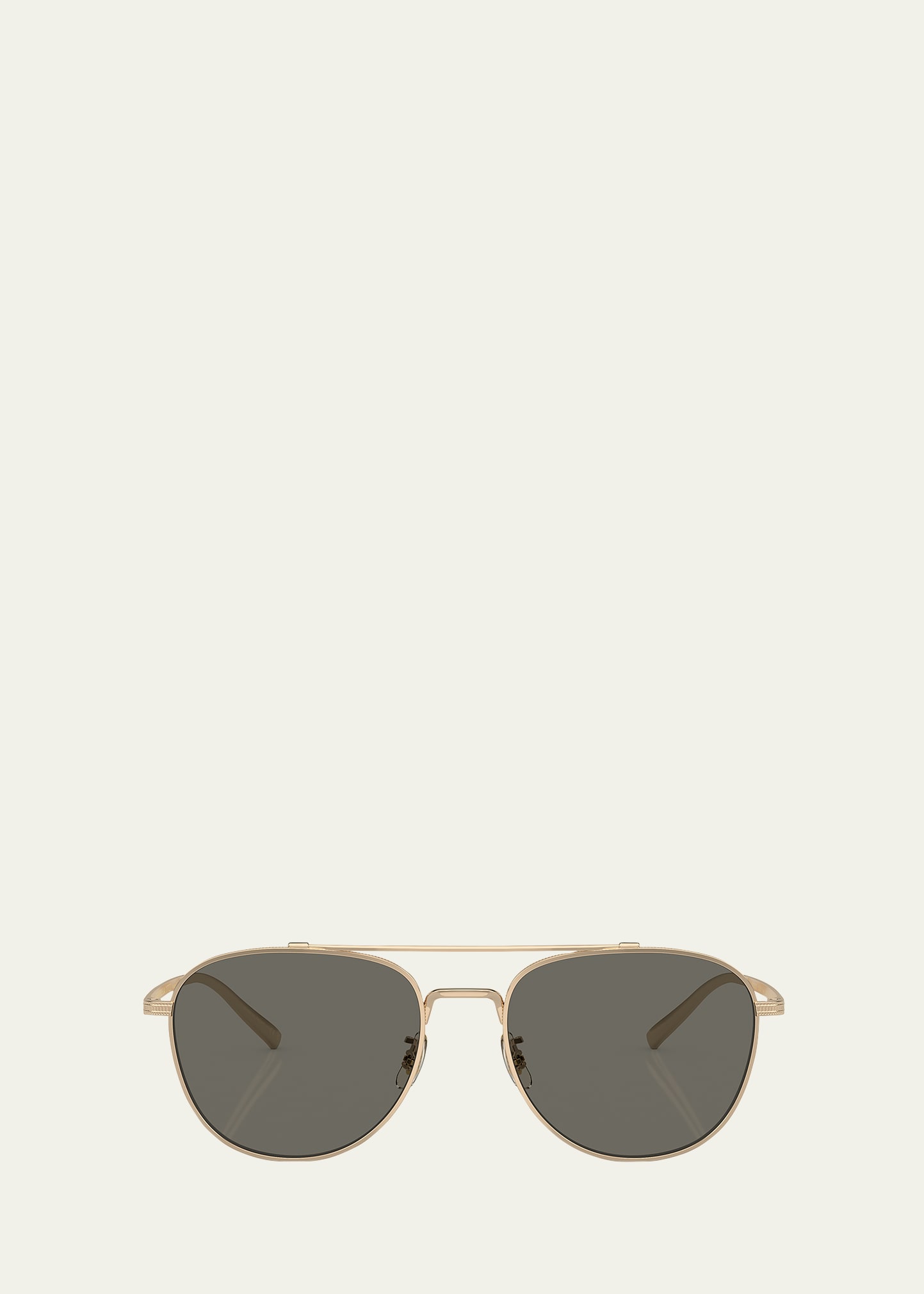 Oliver Peoples Rivetti Titanium Aviator Sunglasses In Gold
