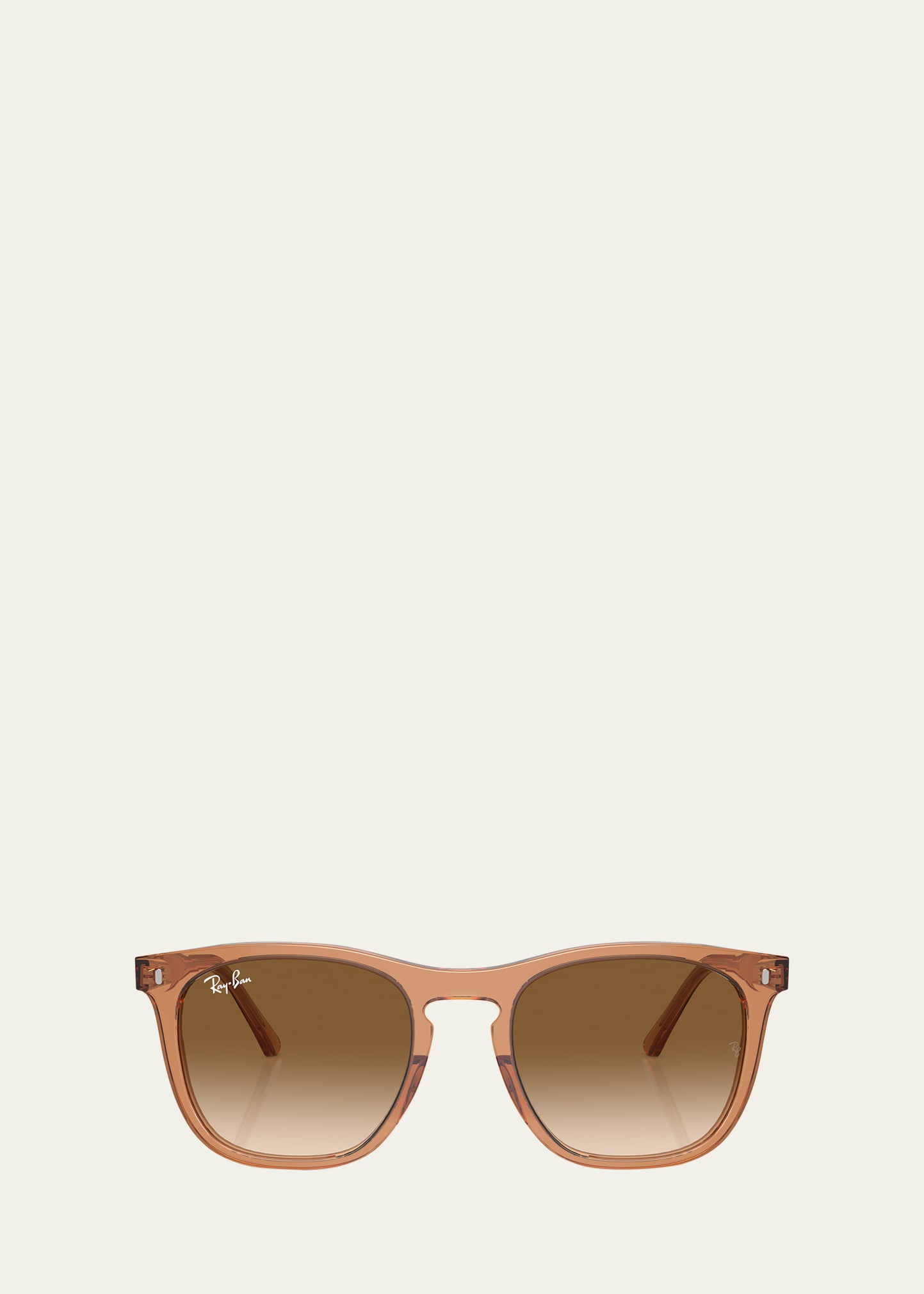 Gradient Plastic Square Sunglasses, 53mm