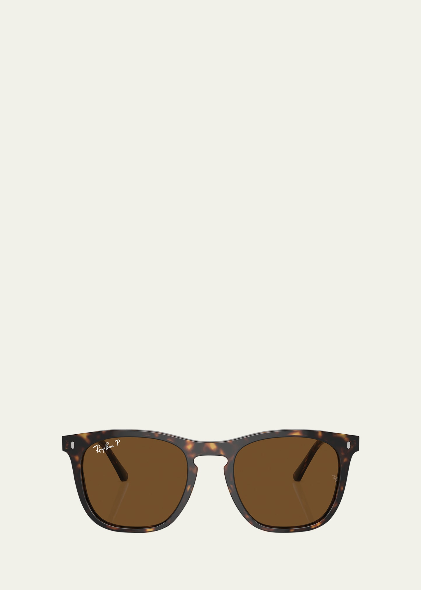 Polarized Keyhole Plastic Square Sunglasses, 53mm