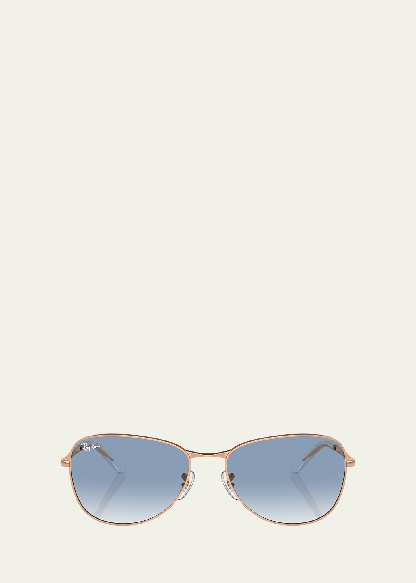 Shop Ray Ban Rounded Metal Square Sunglasses, 59mm In Rose Gold