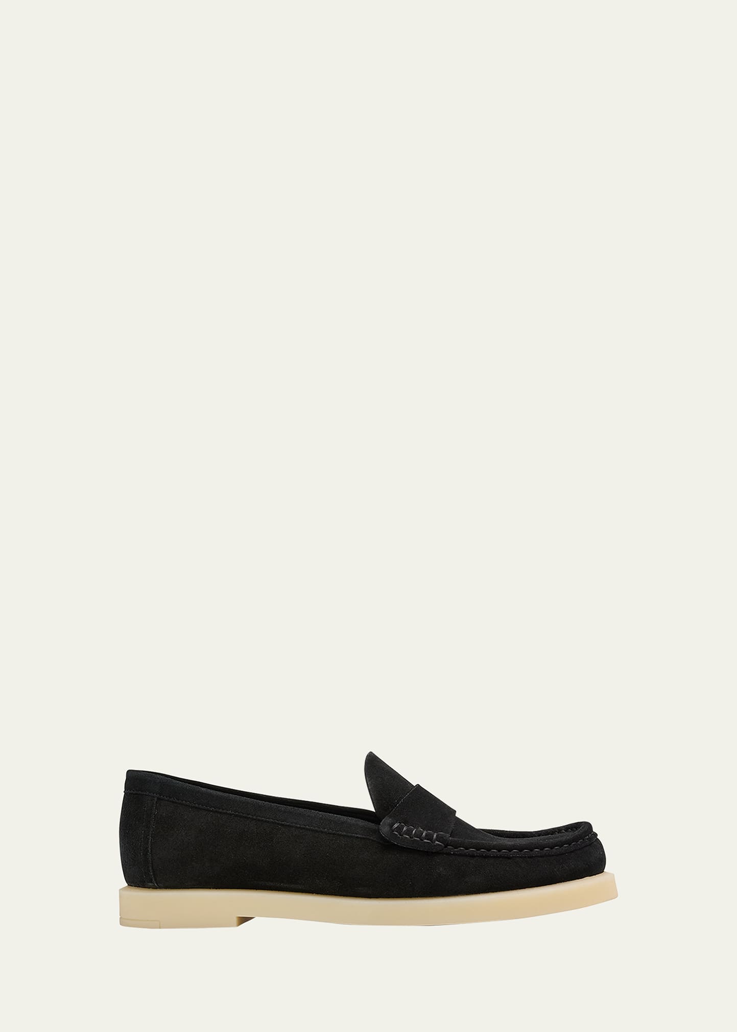 Shop Stuart Weitzman Blake Luxe Suede Slip-on Loafers In Black