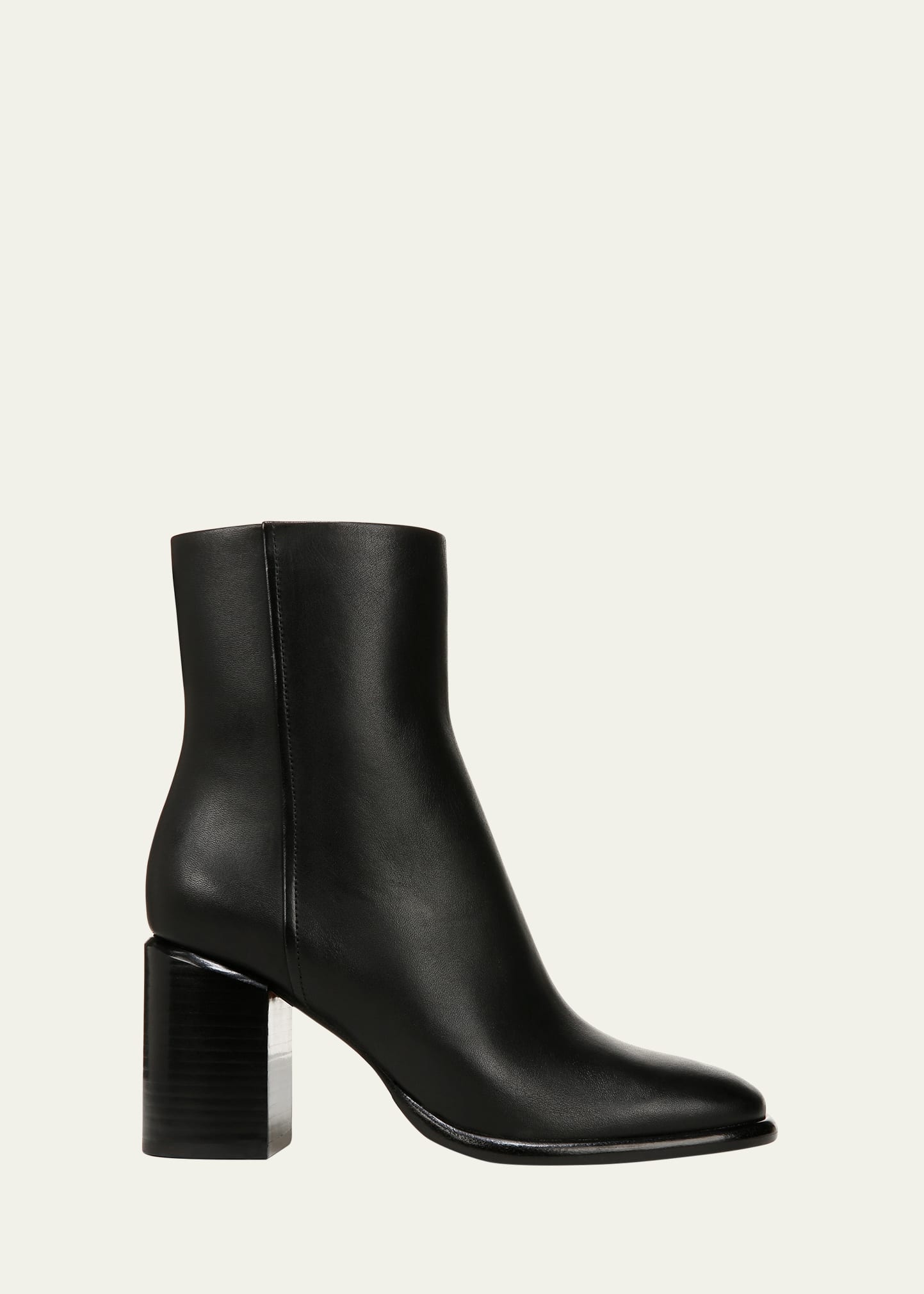 Shop Vince Luca Leather Ankle Boots In Black Leather
