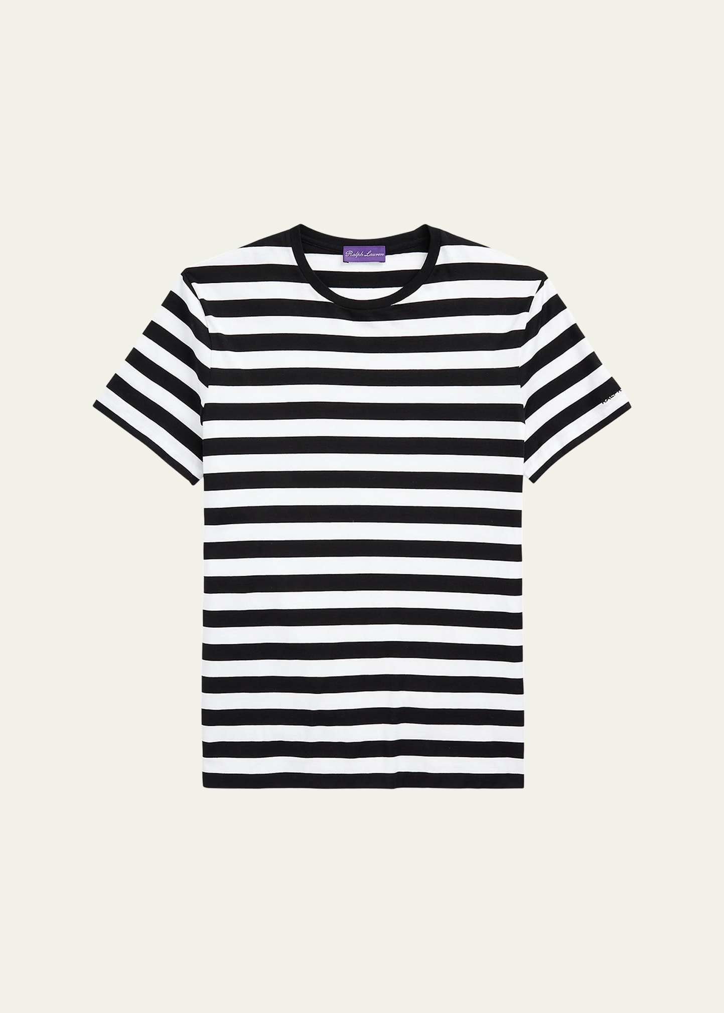 Men's Luxury Lisle Striped Short-Sleeve T-Shirt