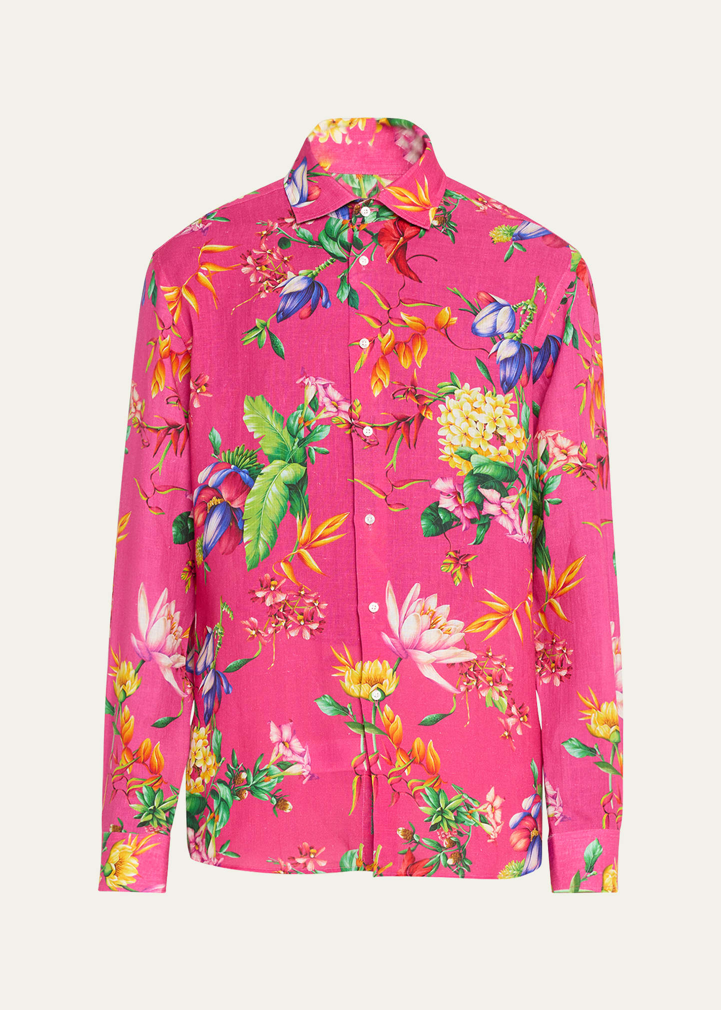 Shop Ralph Lauren Men's Serengeti Botanical Sport Shirt In Pink Mu