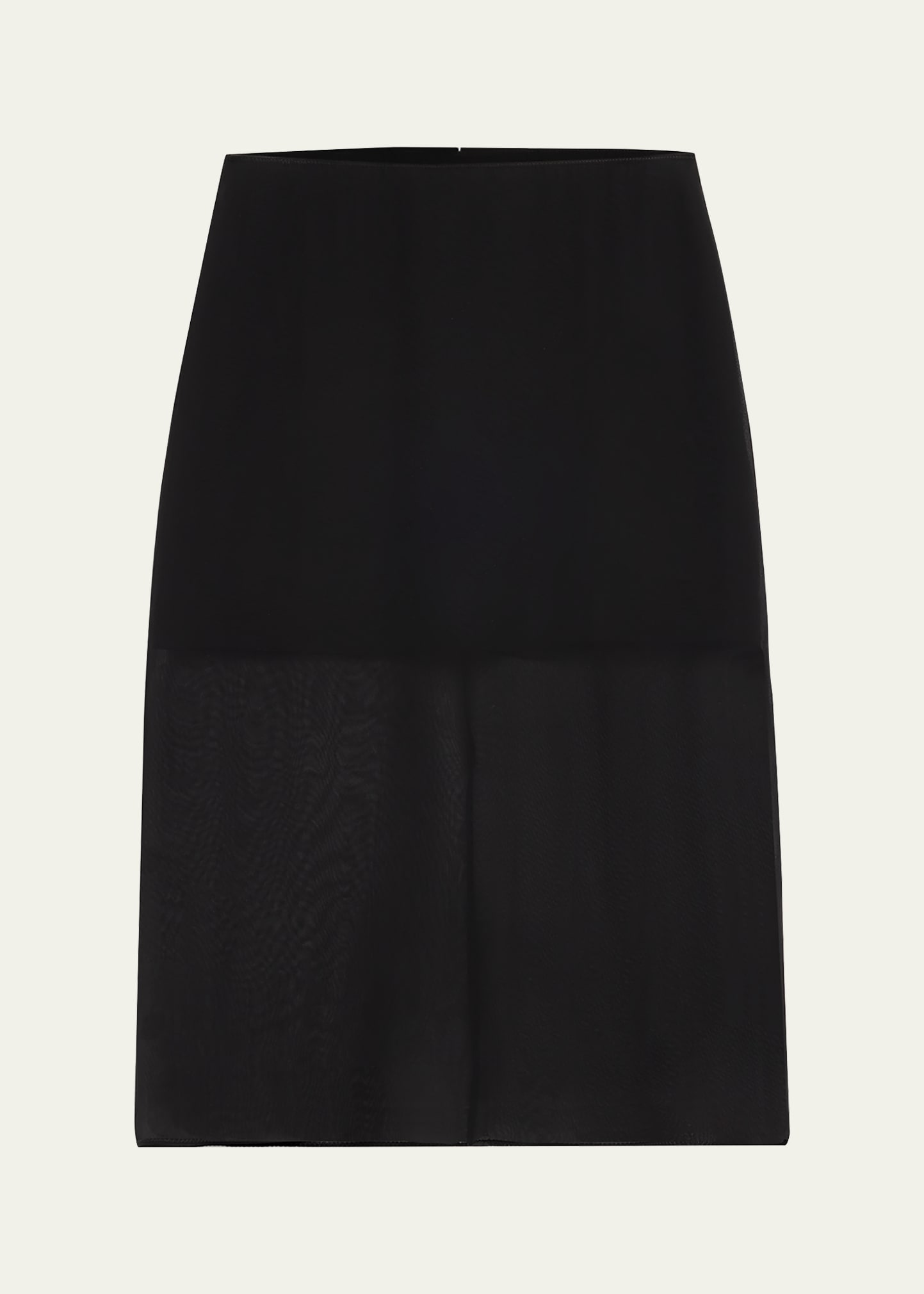 Sheer Chiffon Midi Pencil Skirt