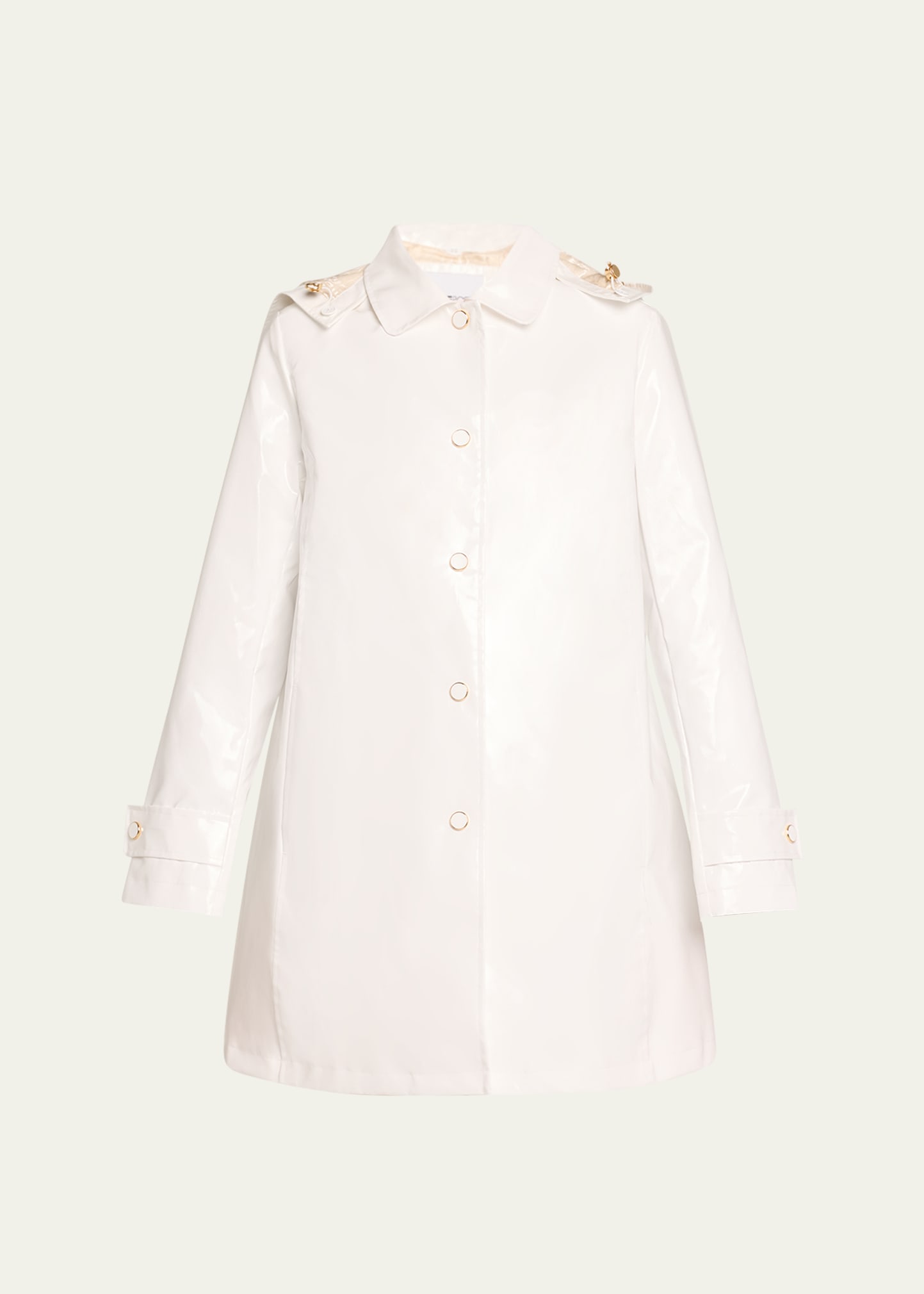 Shop Jane Post Iconic Princess Slicker Rain Jacket In White