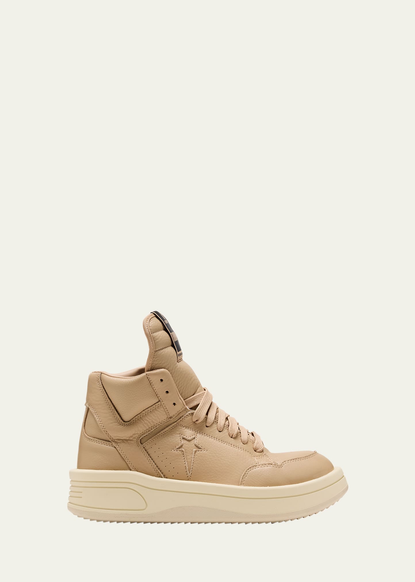 X DRKSHDW Leather High-Top Sneakers