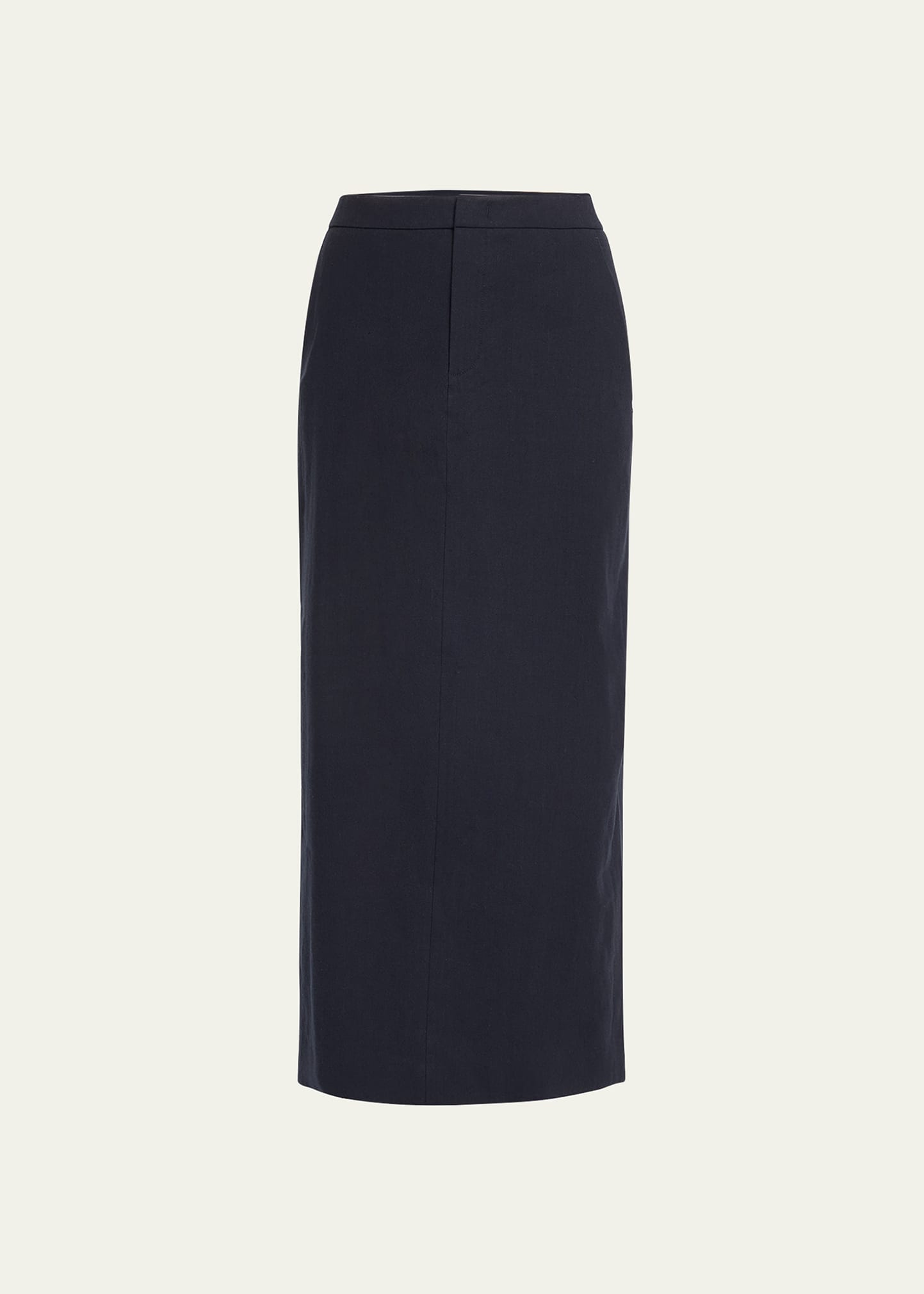 Vince Mid-rise Linen-blend Maxi Skirt In Marina