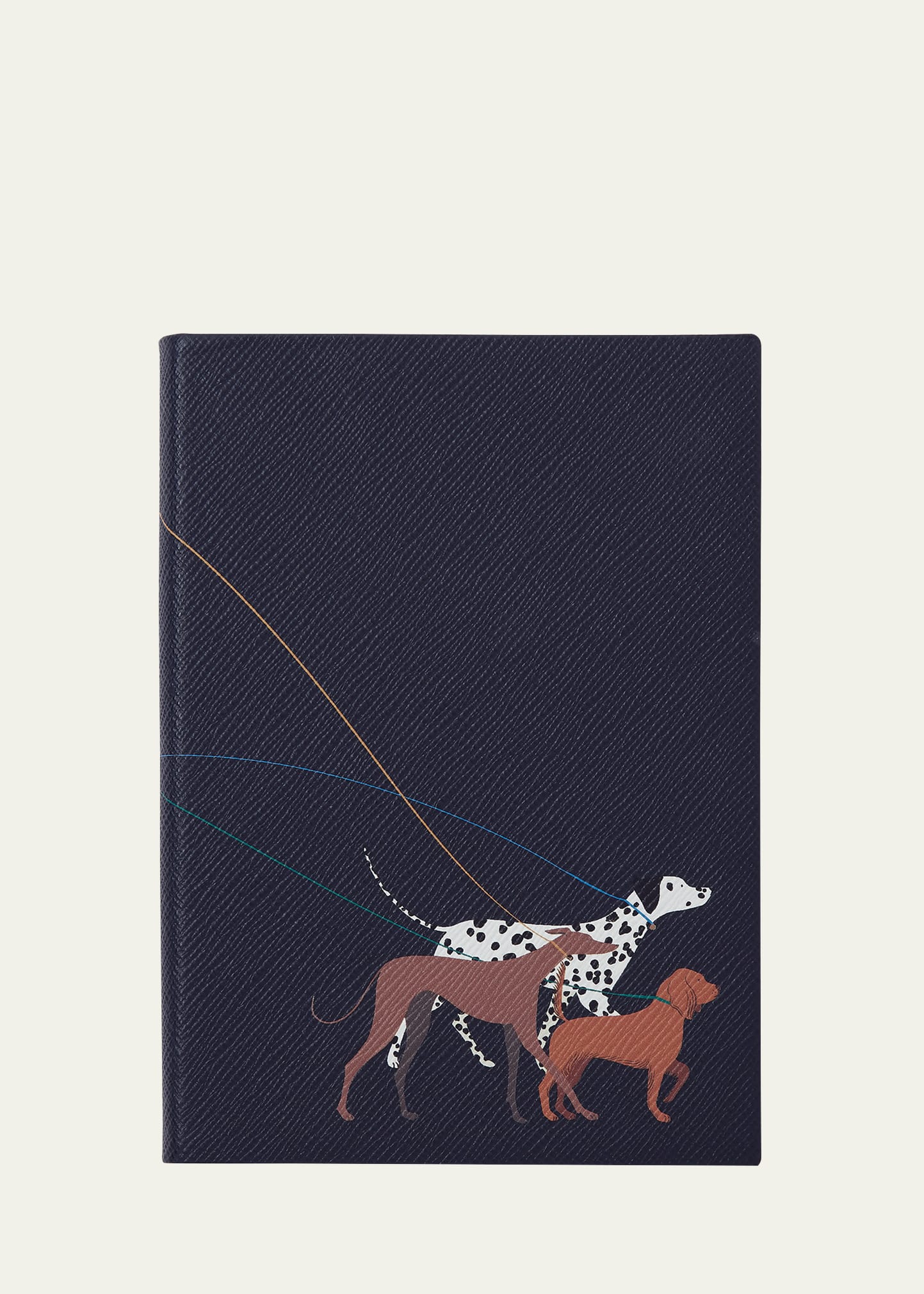 Shop Smythson Dogs Navy Soho Notebook