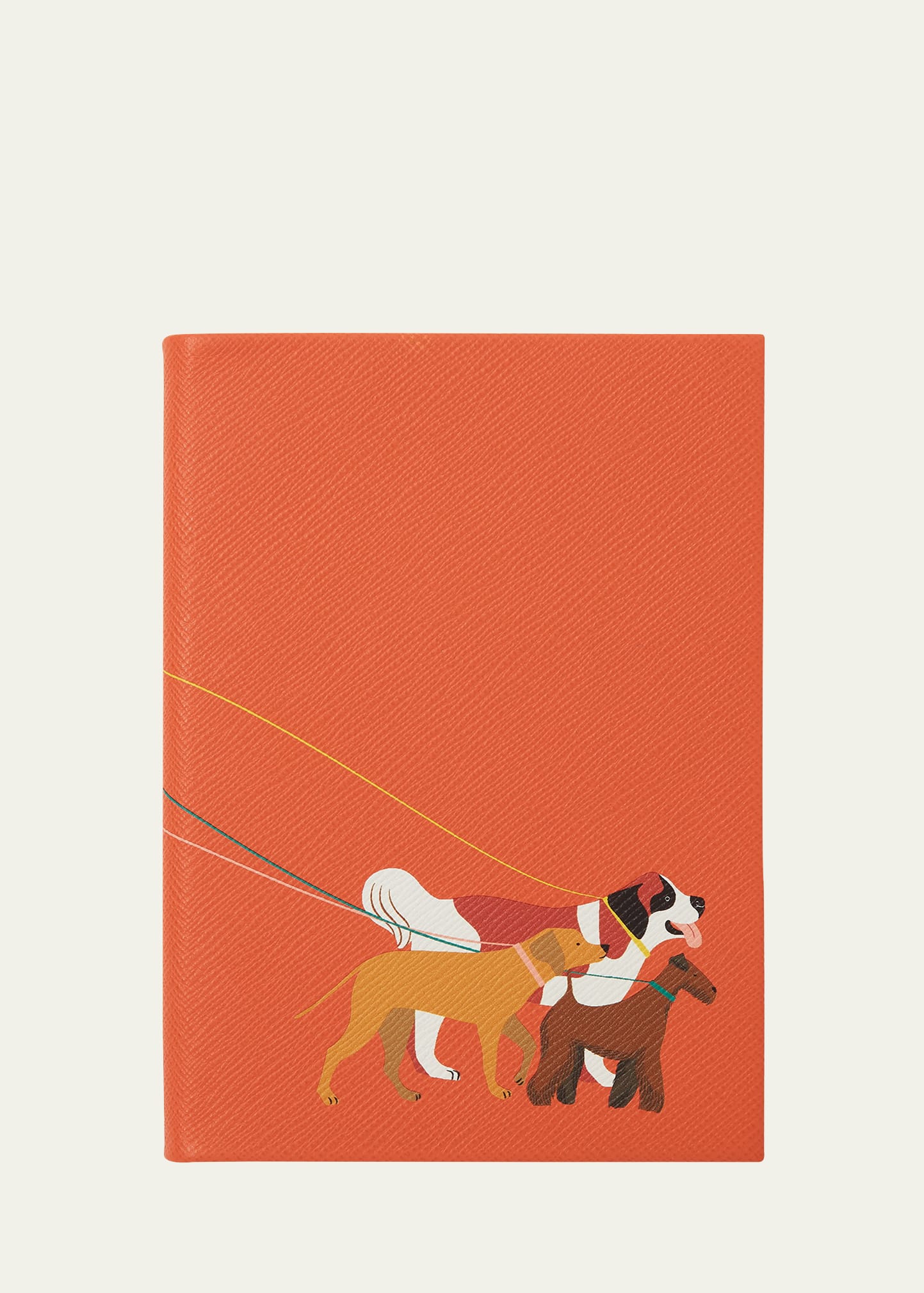 Shop Smythson Dogs Orange Soho Notebook