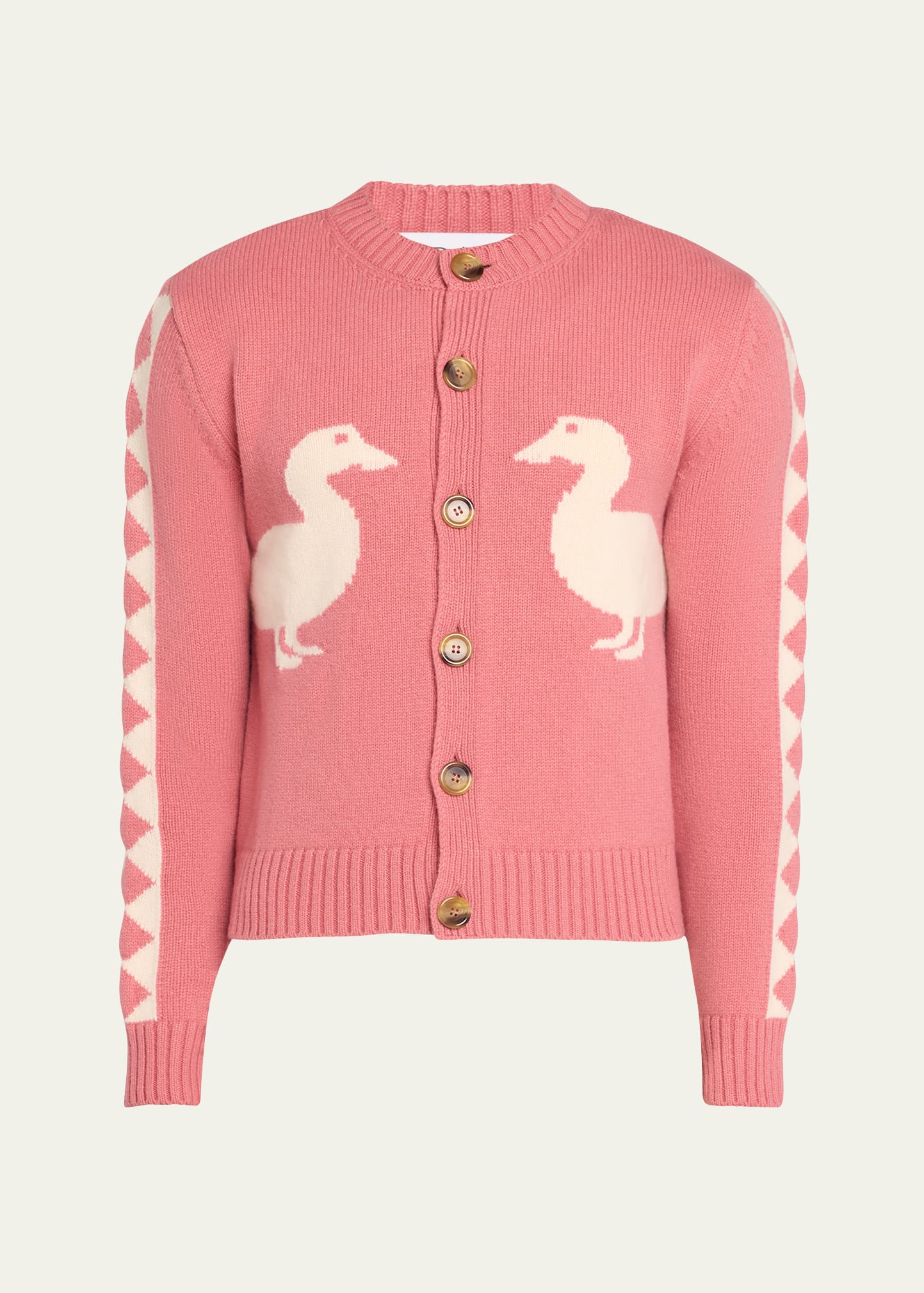S.s. Daley Men's Lambswool Duck Cardigan In Pink