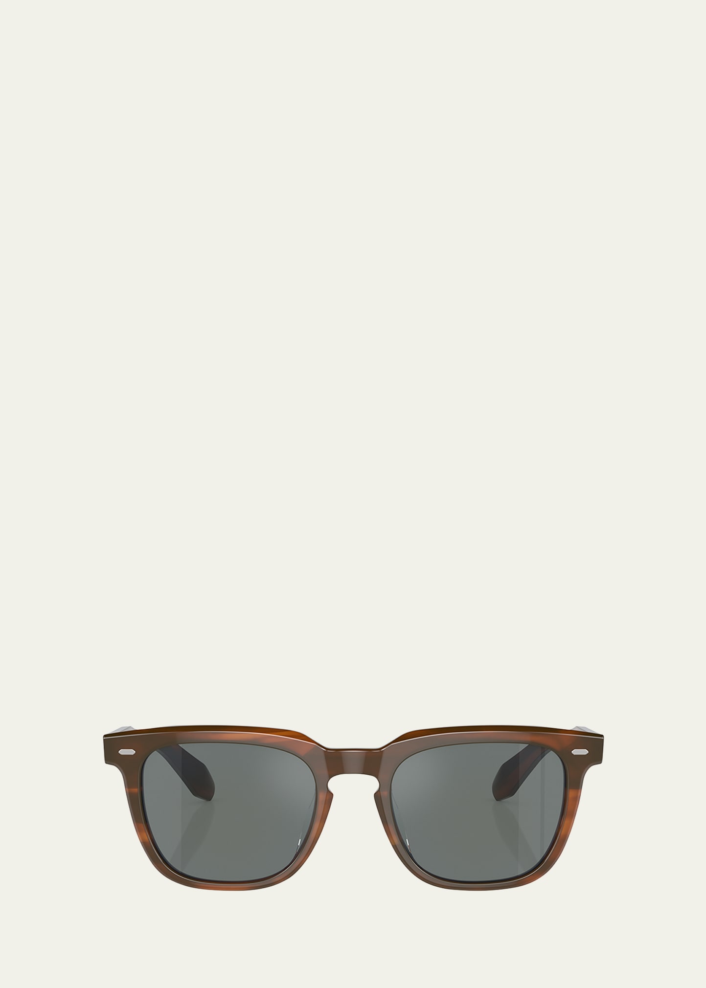 Oliver Peoples Men's N.06 Sun Acetate Square Sunglasses In Light Wood