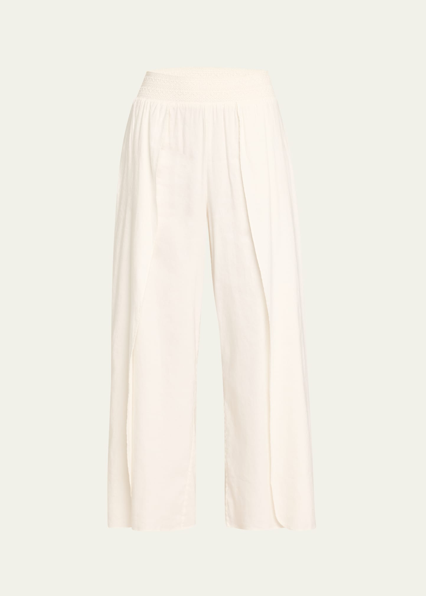 Alice And Olivia Larissa Cropped Linen-blend Pants In Neutral