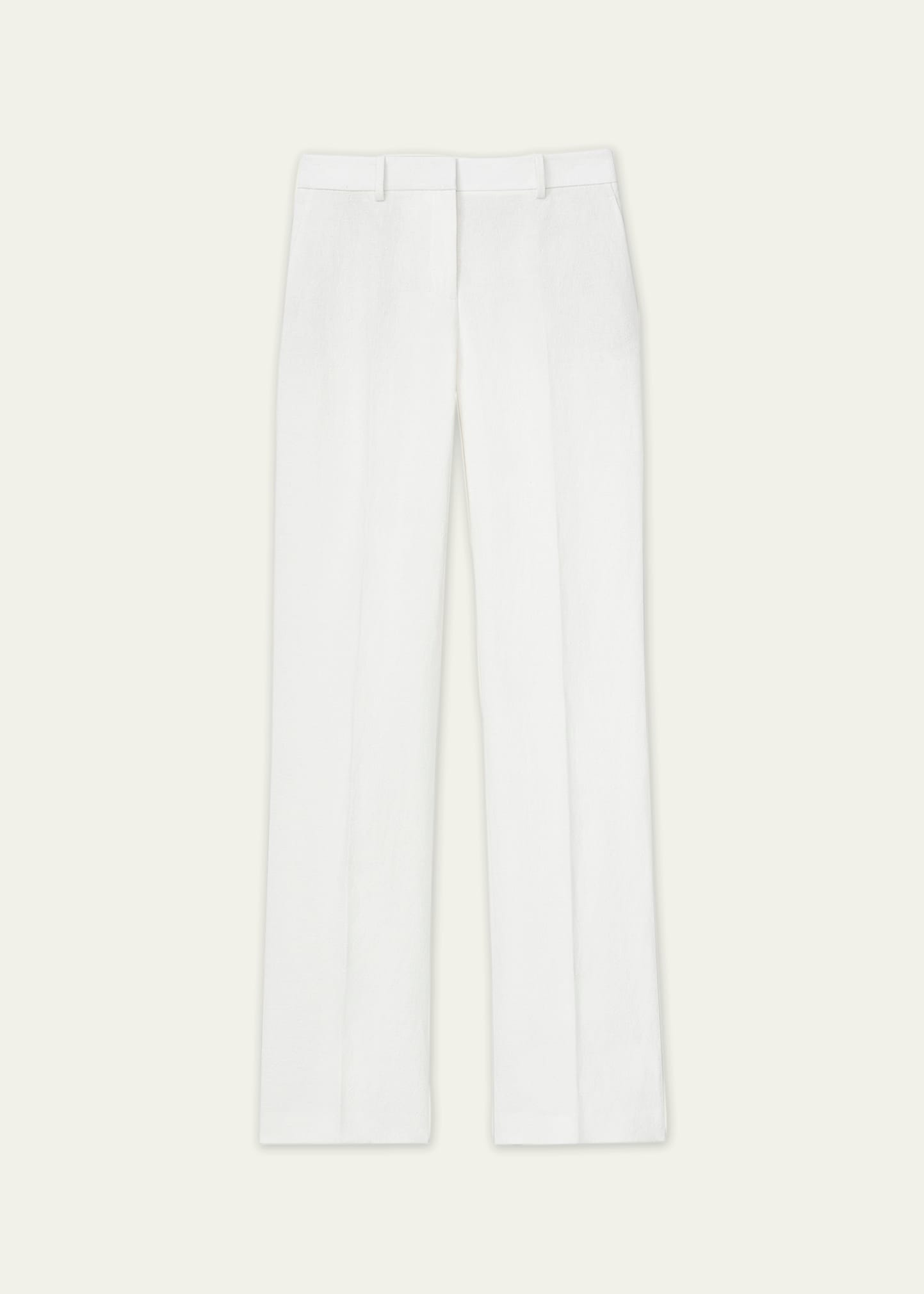 Shop Lafayette 148 Gates Straight-leg Linen Pants In White