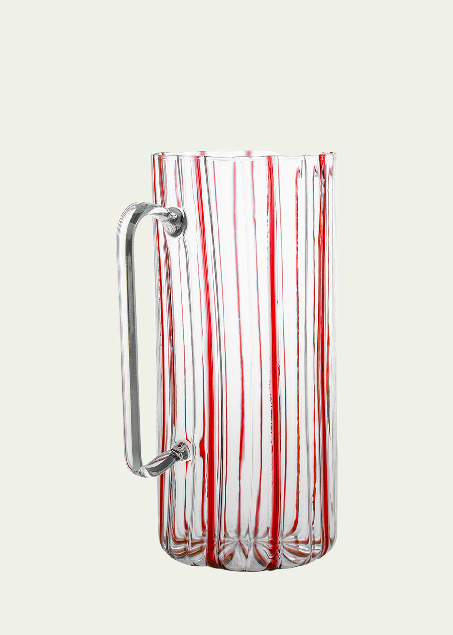 Red Stripe Straight Carafe, 44 oz.