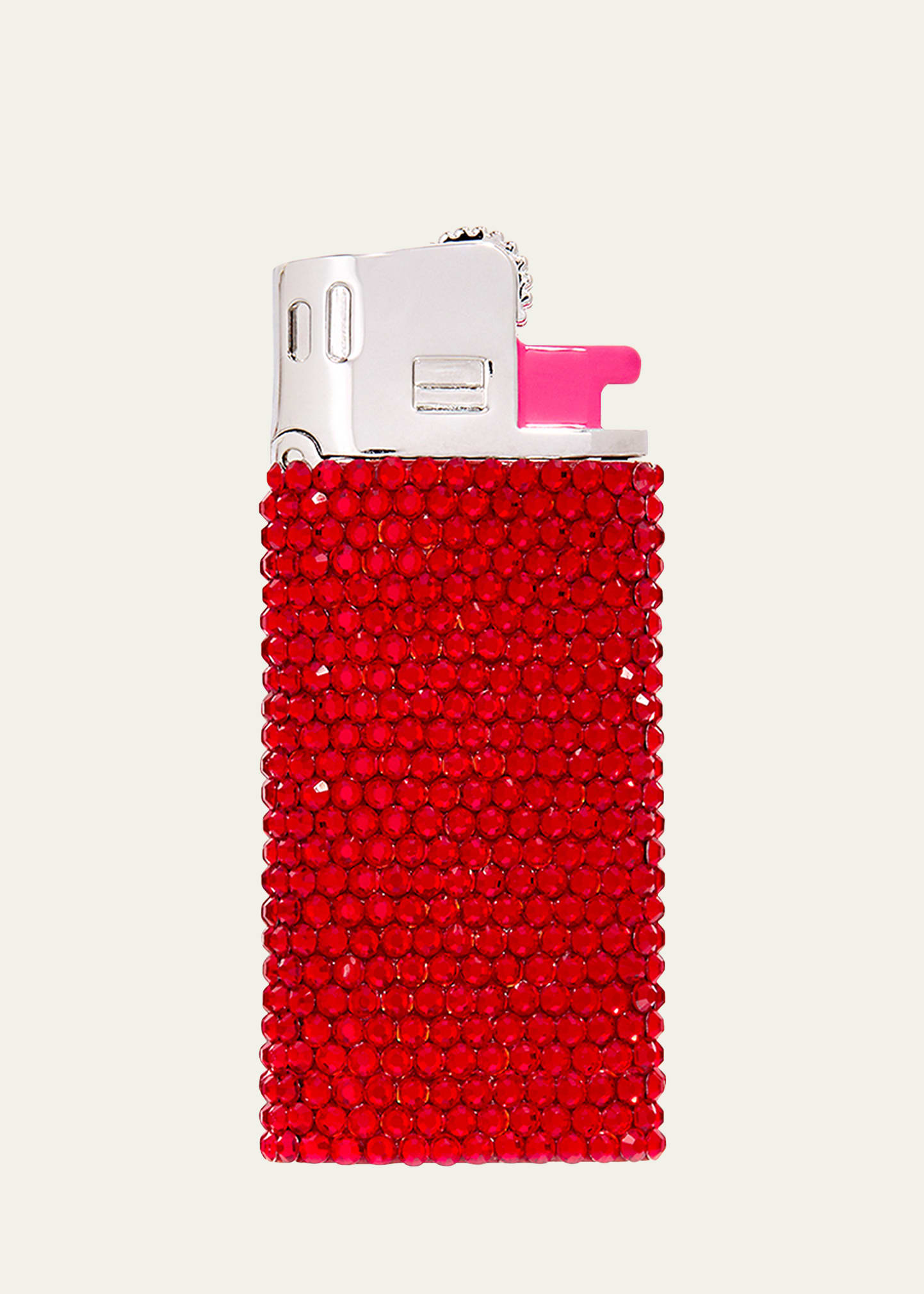 Judith Leiber Got A Light Flame Crystal Pillbox In Red