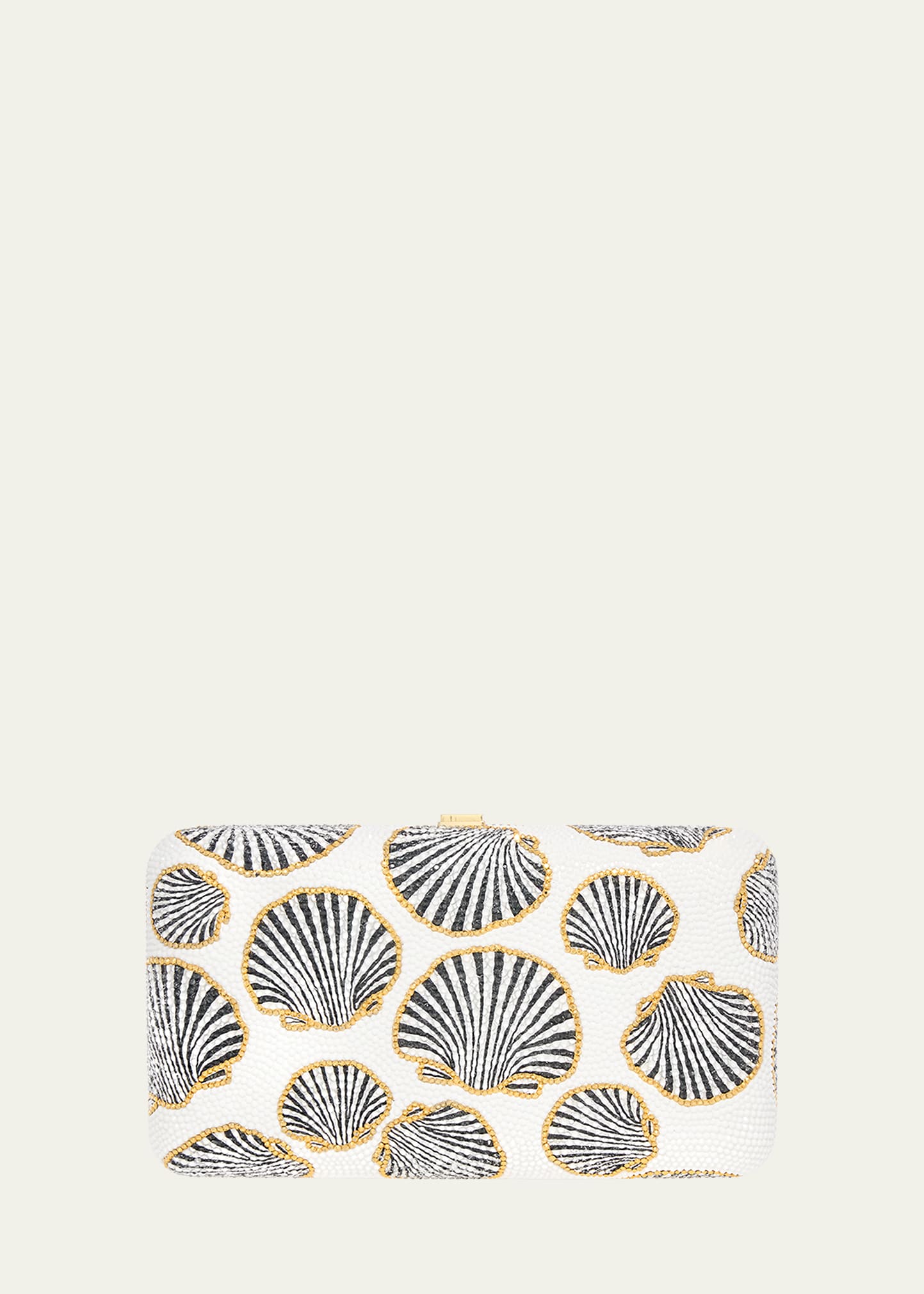 Judith Leiber Midnight Mollusk Clutch Bag In Champagne