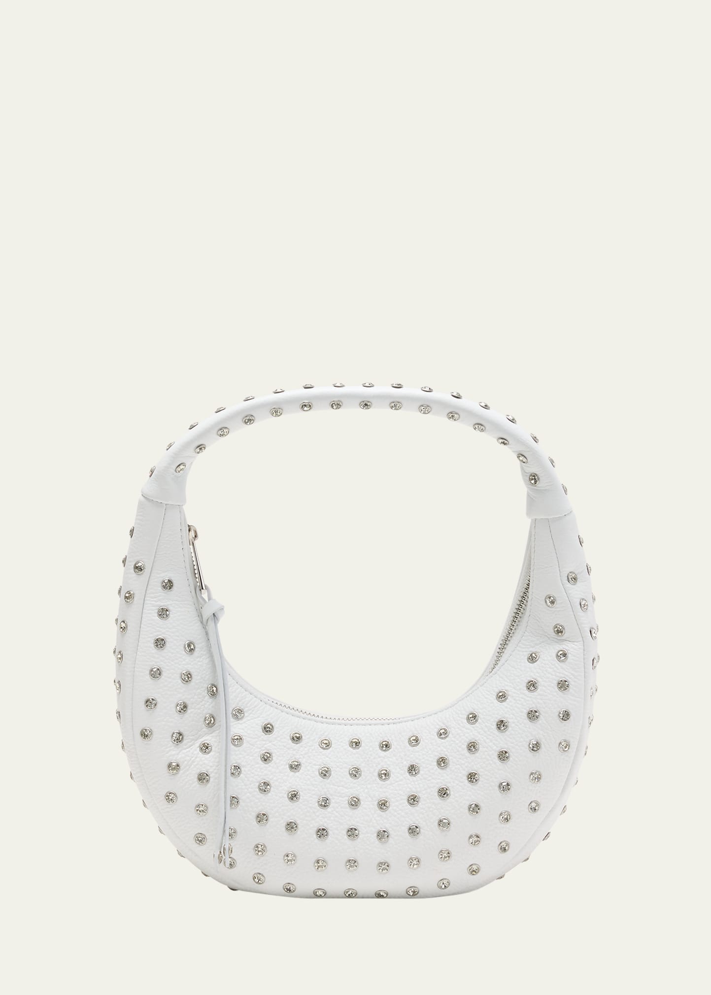 Shop Retroféte Elodie Medium Embellished Top-handle Bag In White Silver