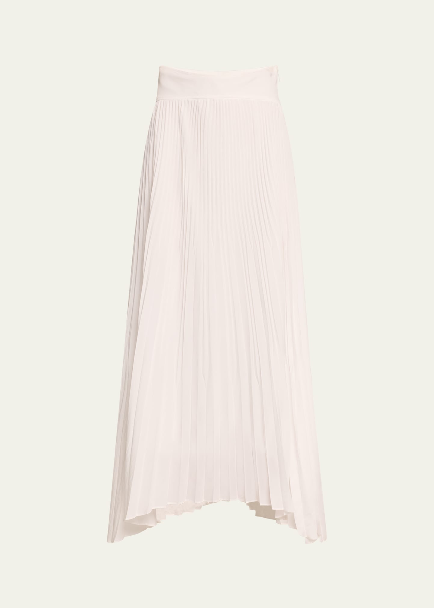 Shop Ramy Brook Winifred Pleated Asymmetric Skirt In Ivory