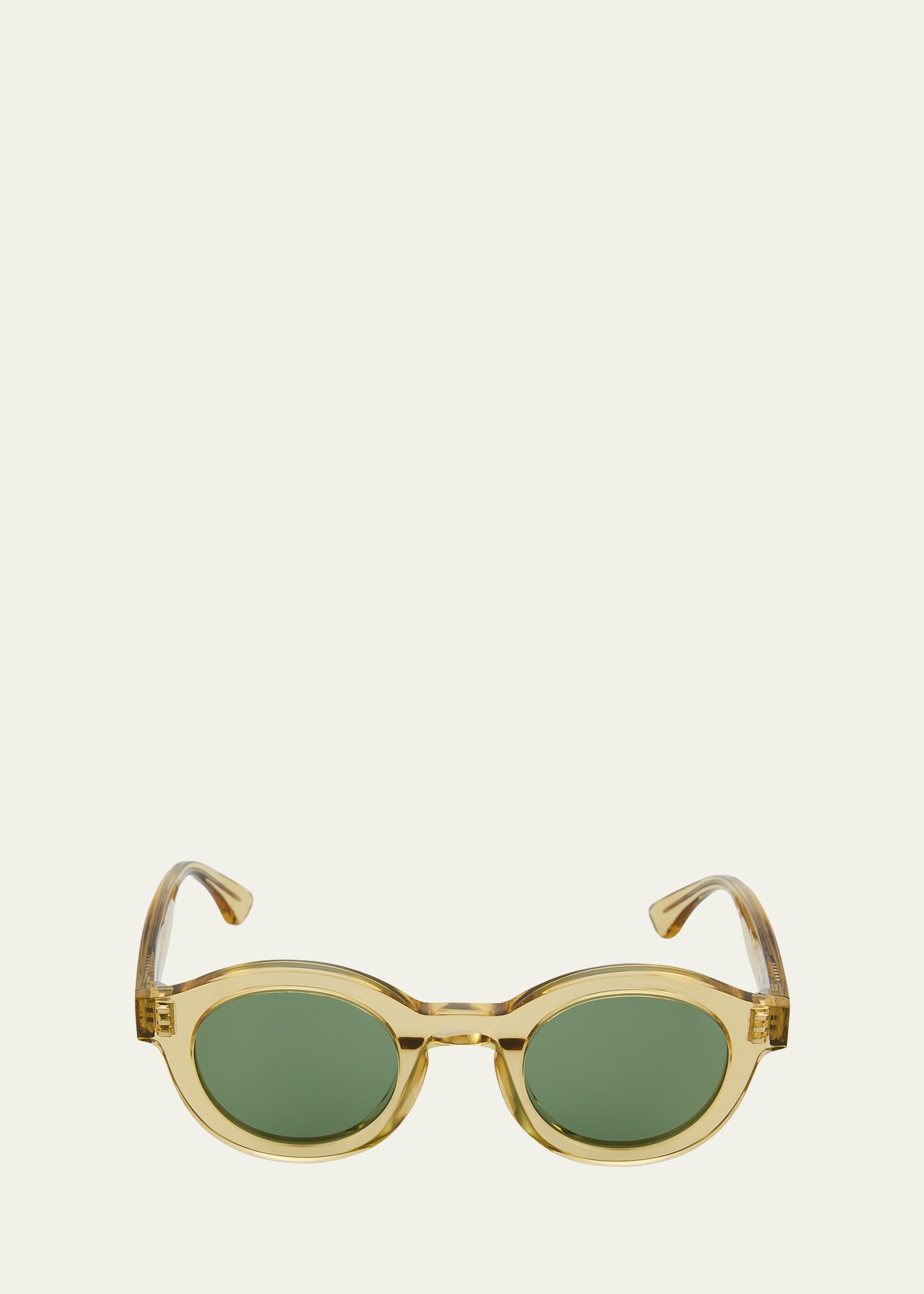 Shop Thierry Lasry Olympy 656 Acetate Round Sunglasses In Yel/brn