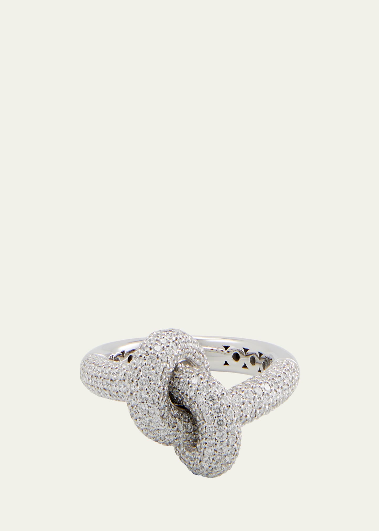 18k Yellow Gold The Legacy Medium Knot Ring with Diamonds