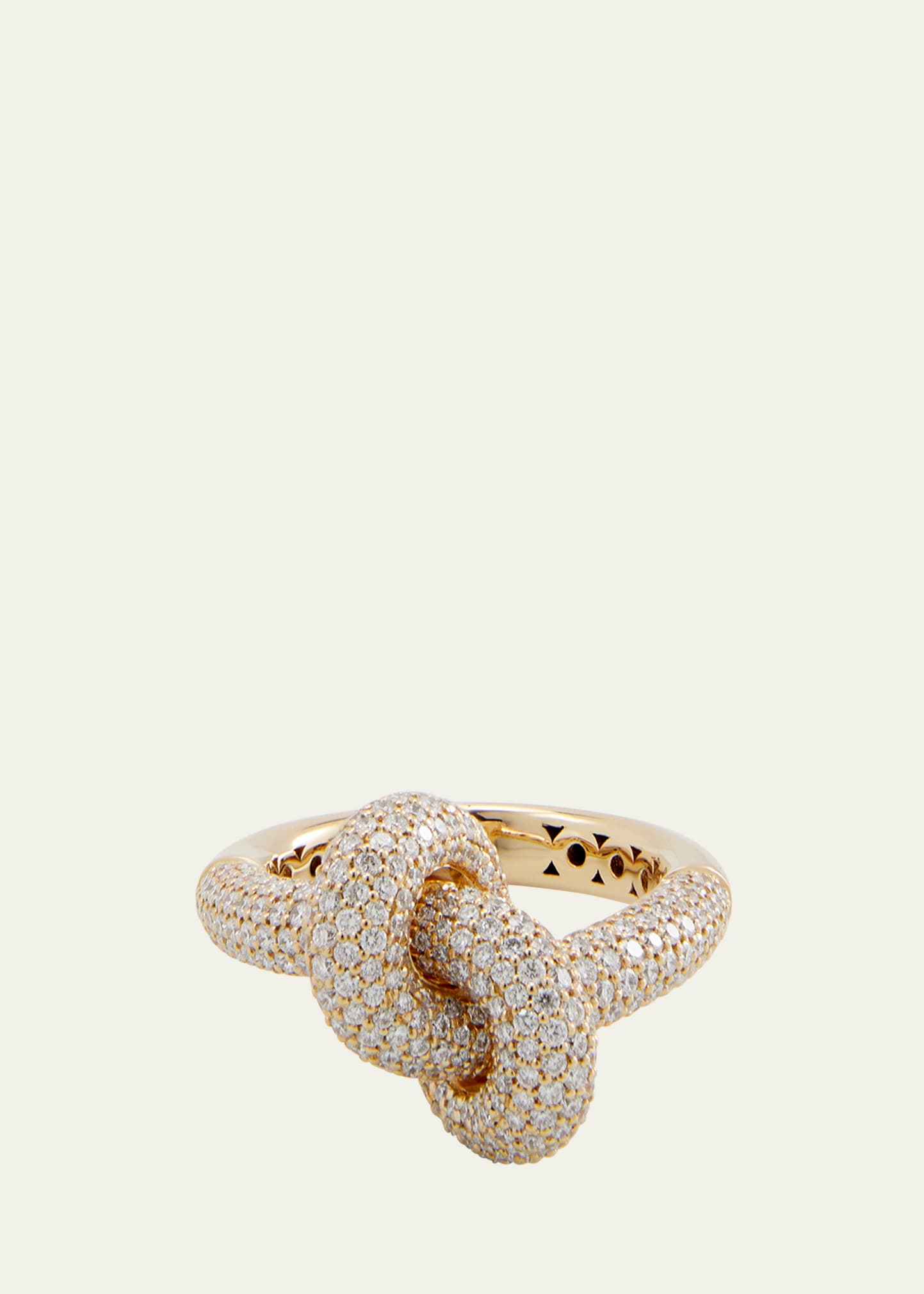 18k Yellow Gold The Legacy Medium Knot Ring with Diamonds