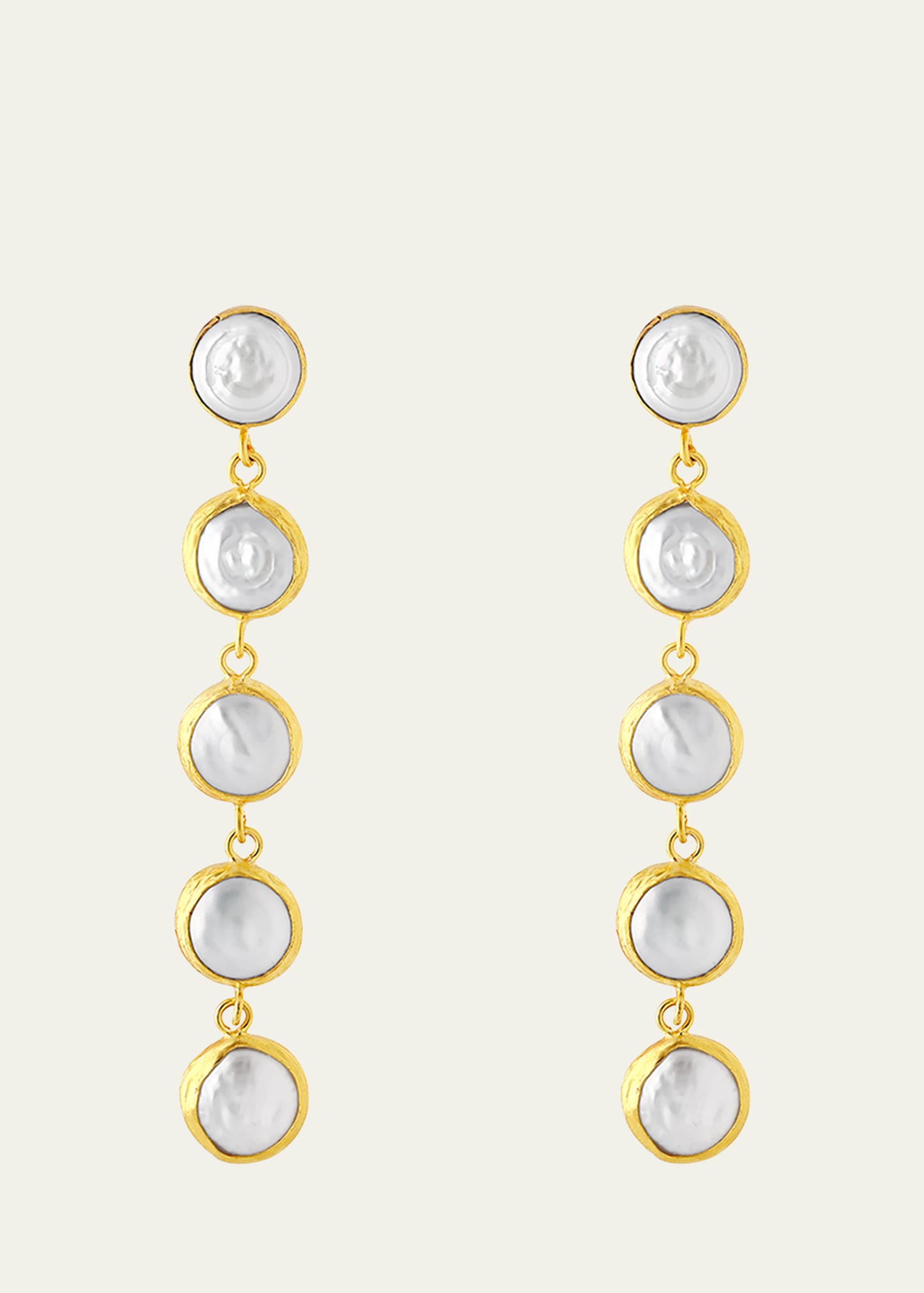 18K Gold Stella Earrings with Freshwater Pearls