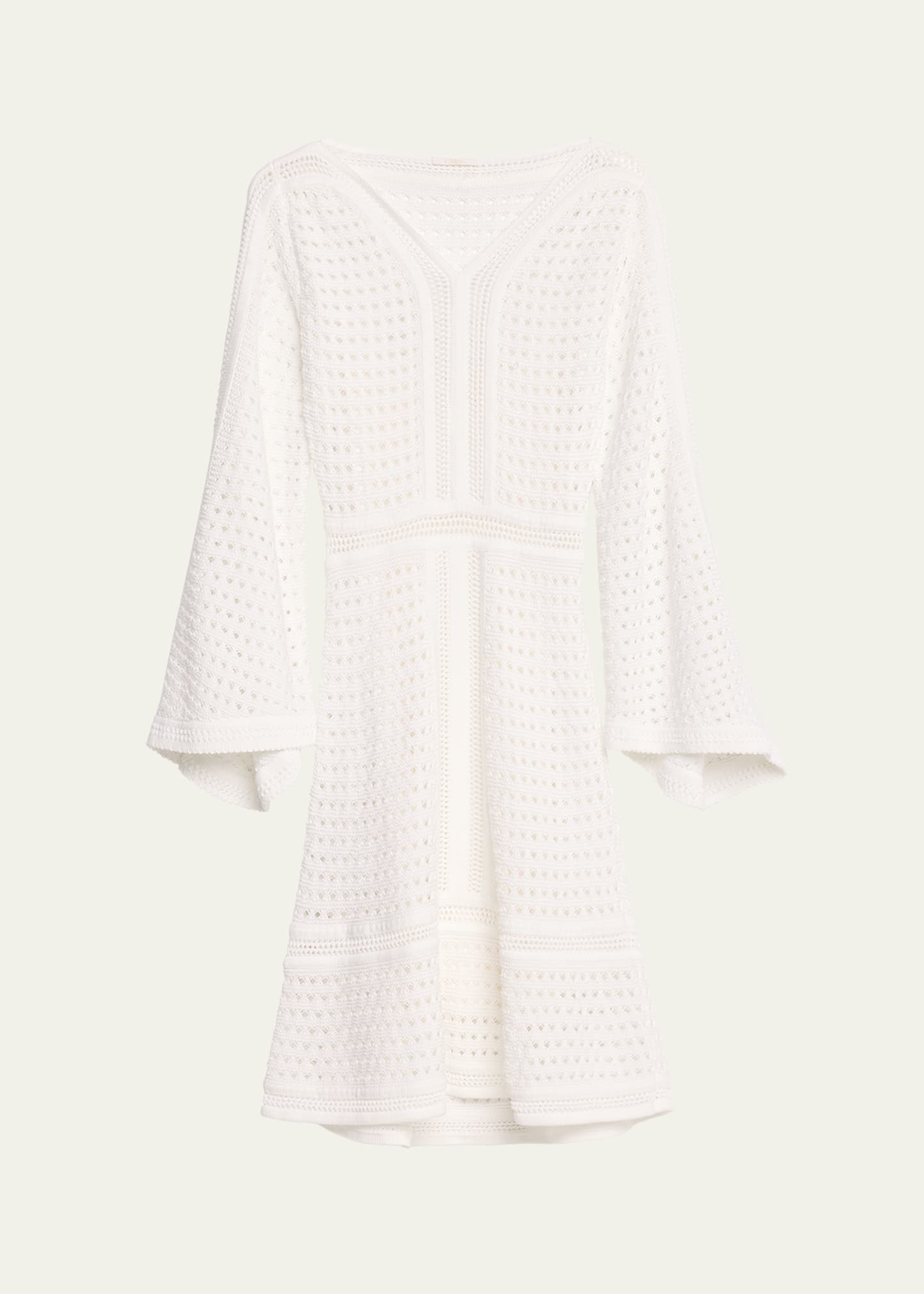 Shop Chloé X High Summer Crochet Mini Dress In Vanilla Ice
