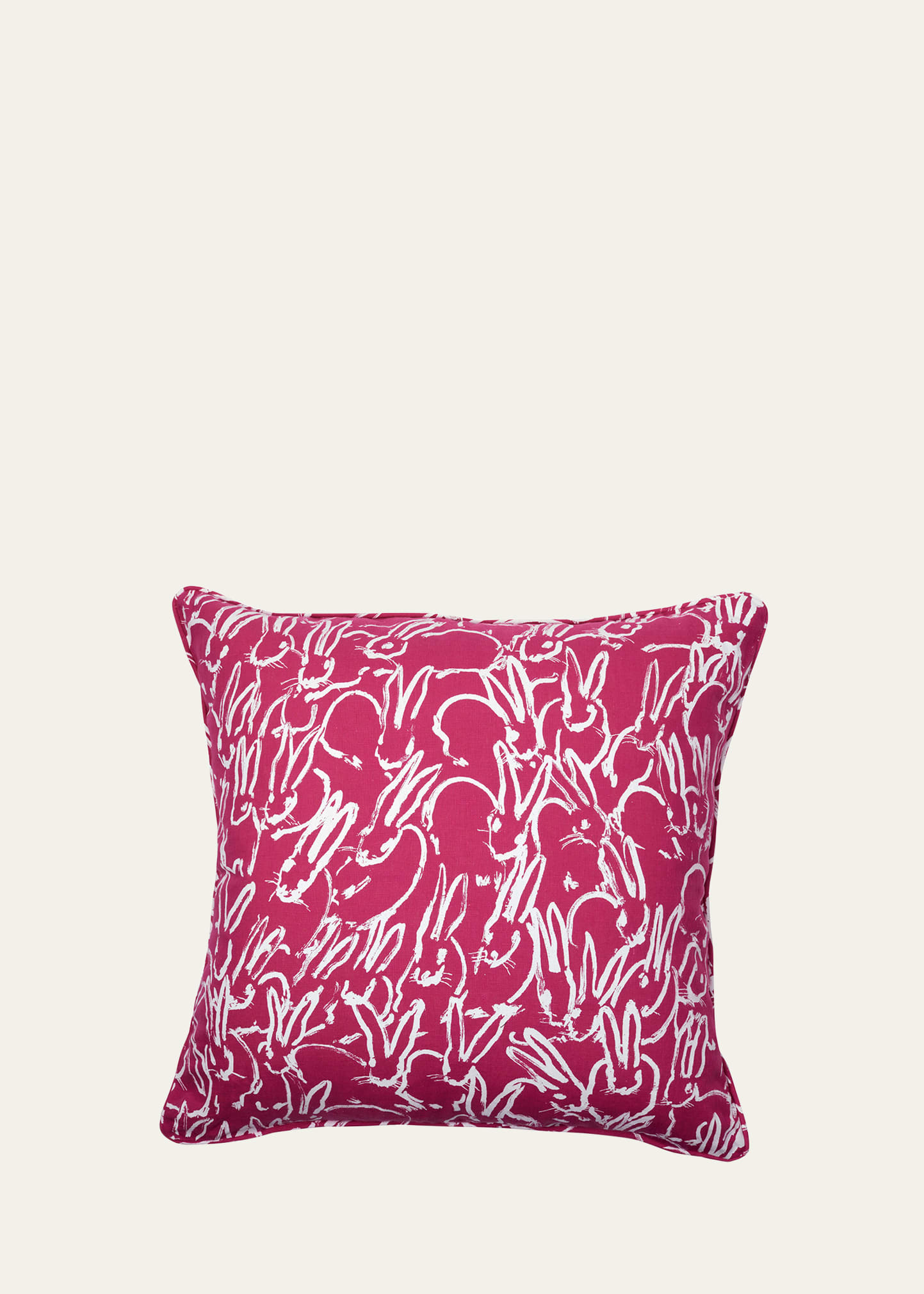 Hunt Slonem Fluffle Khadi Double-sided Pillow, 22" Square In Pink