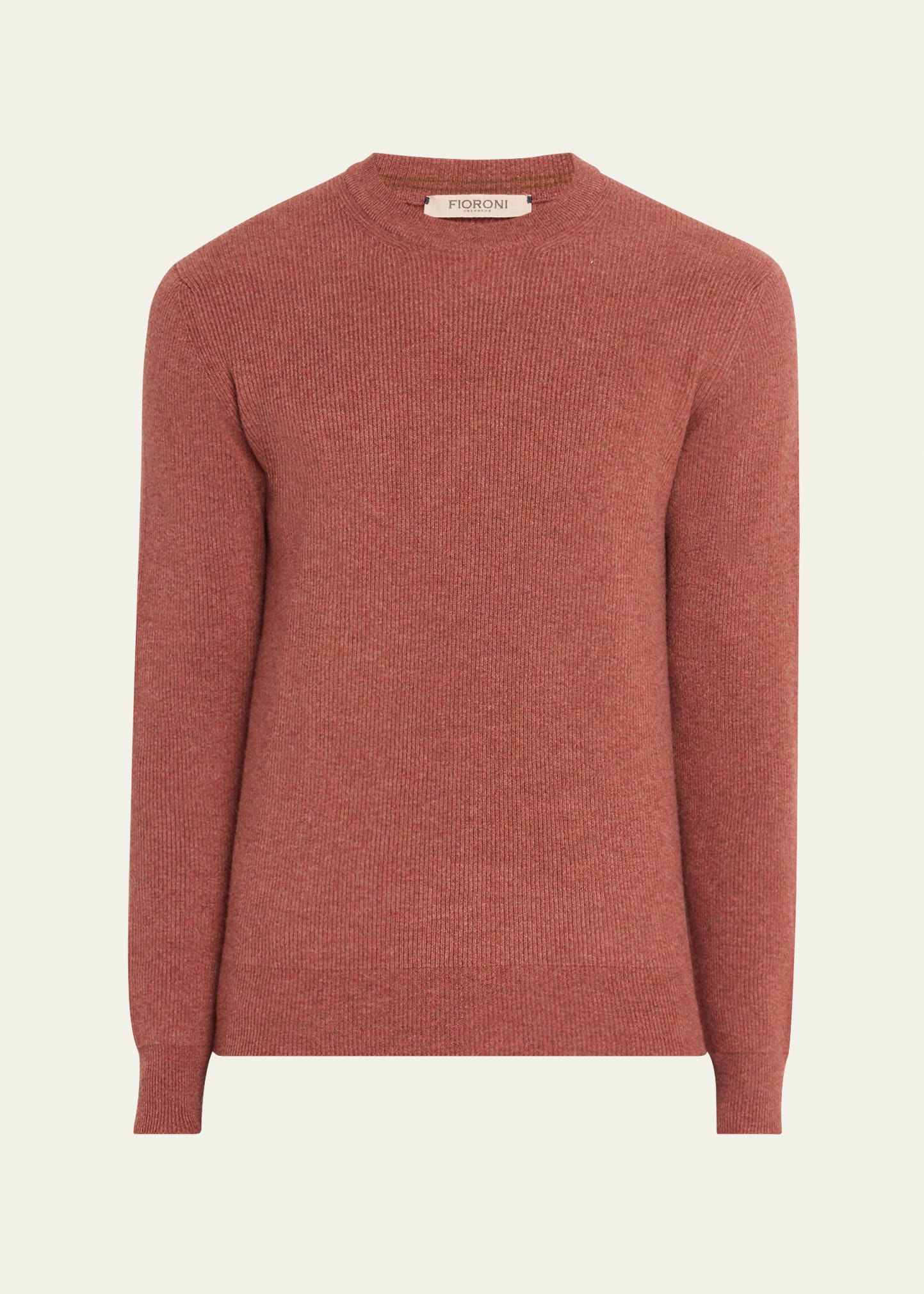 Men's Cashmere English Rib Crewneck Sweater