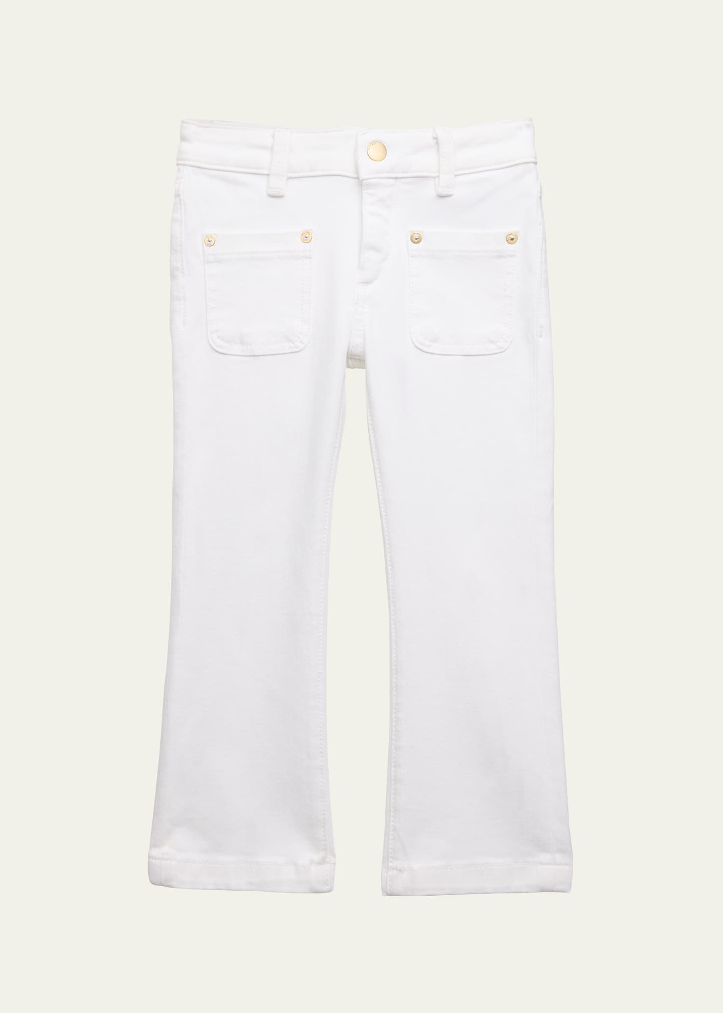 Shop Dl1961 Girl's Claire High Rise Bootcut Jeans In White Tide