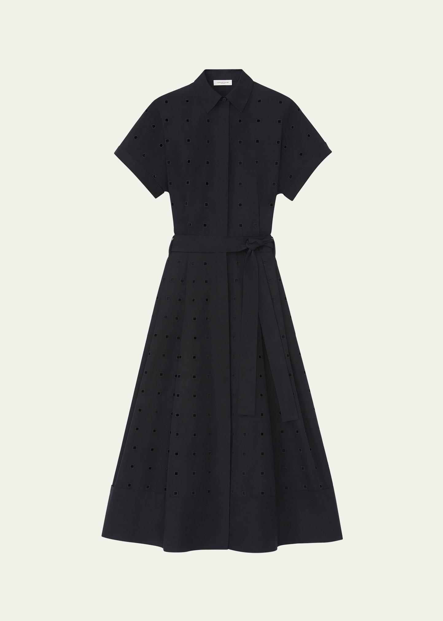 Eyelet-Embroidered Cotton Midi Shirtdress