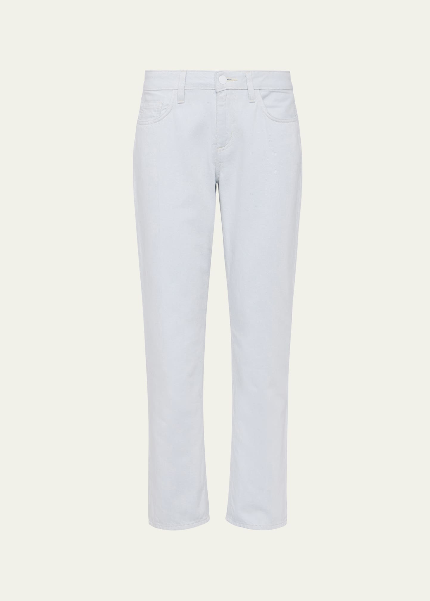 L Agence Ruth High-rise Straight-leg Jeans In Blue Frost