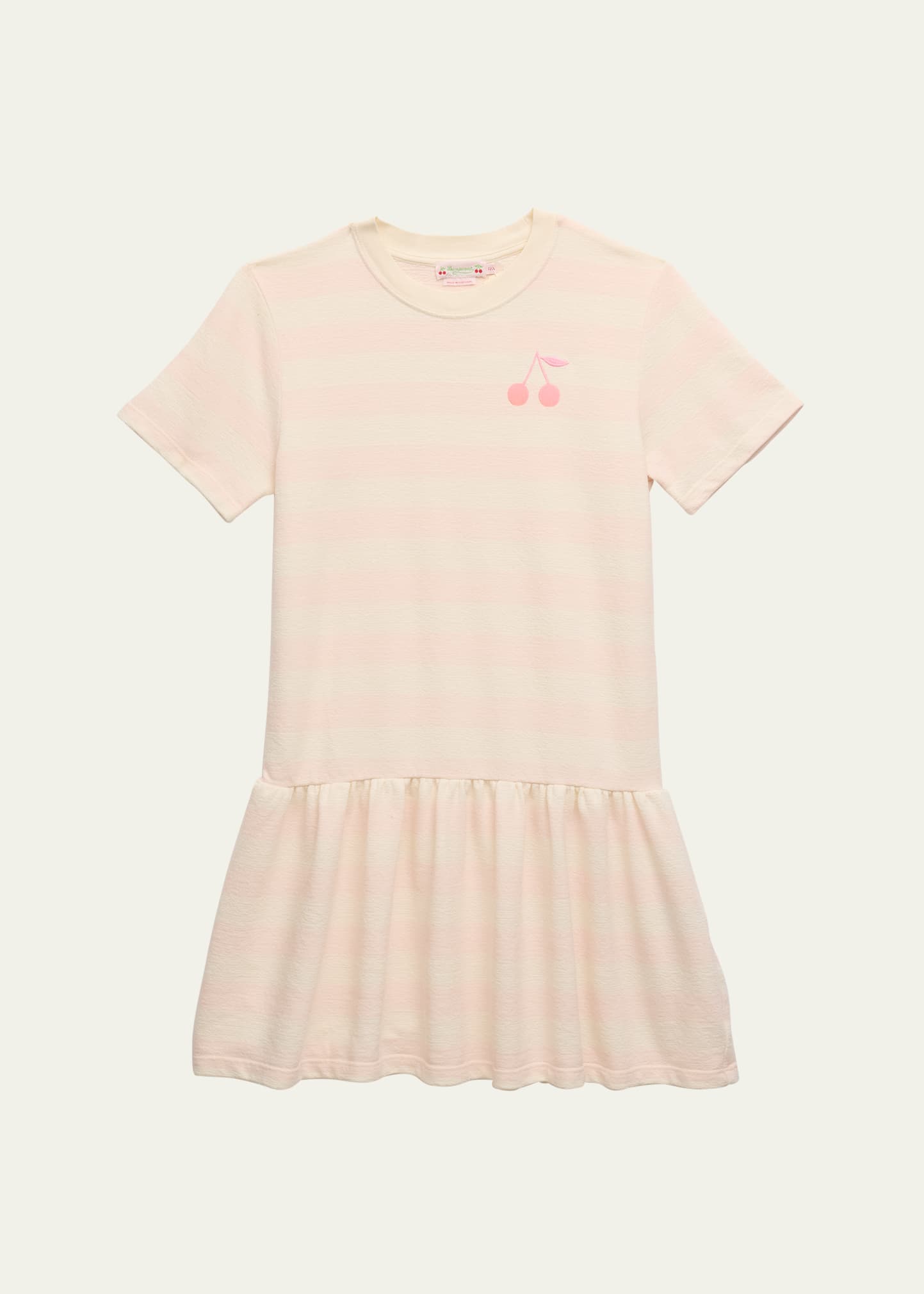 Shop Bonpoint Girl's Amaia Check-print Pastel Dress In Ra Rose Poudre