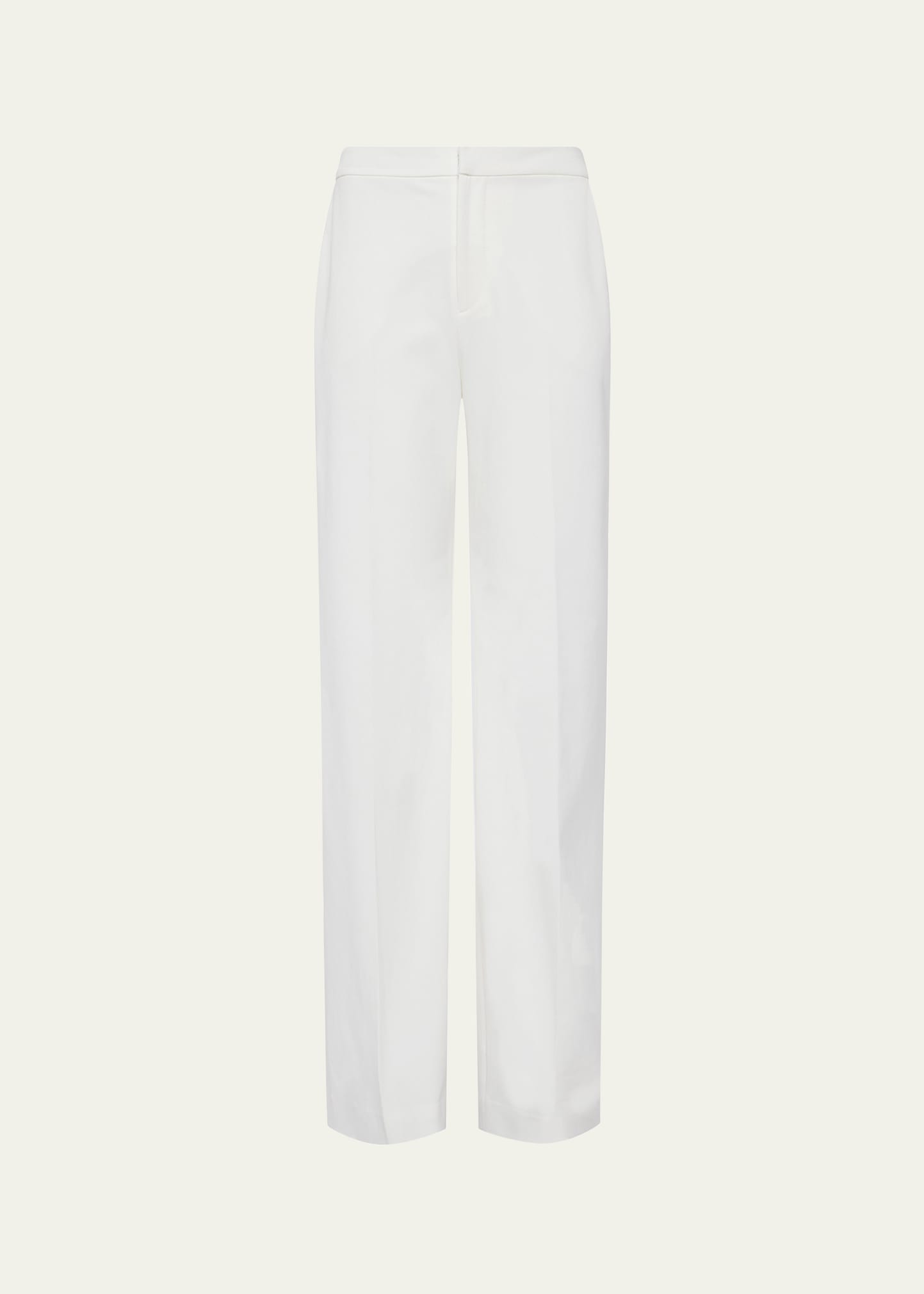 L Agence Livvy Straight-leg Trousers In White